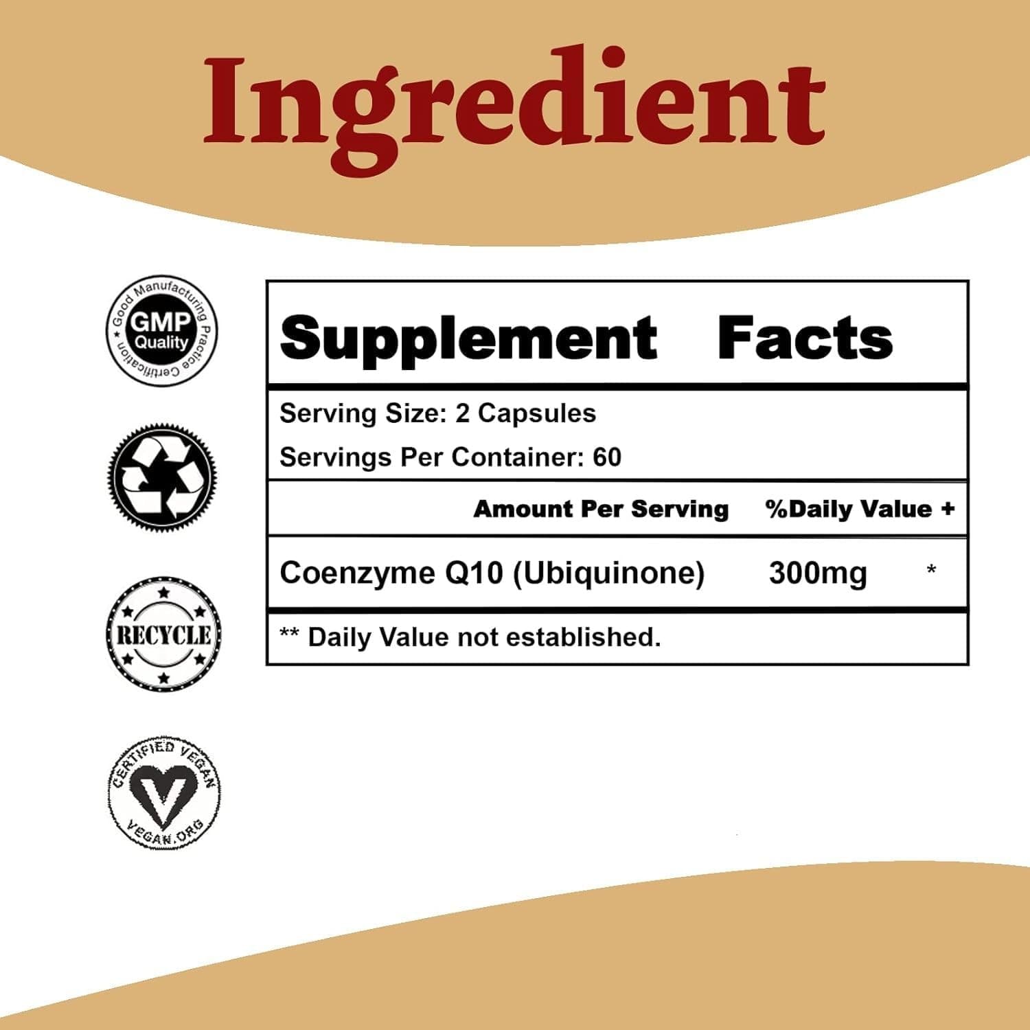 CoQ10 300mg High Absorption 120 Capsules Non-GMO Gluten-Free Dietary Supplement - Thumbnail 7