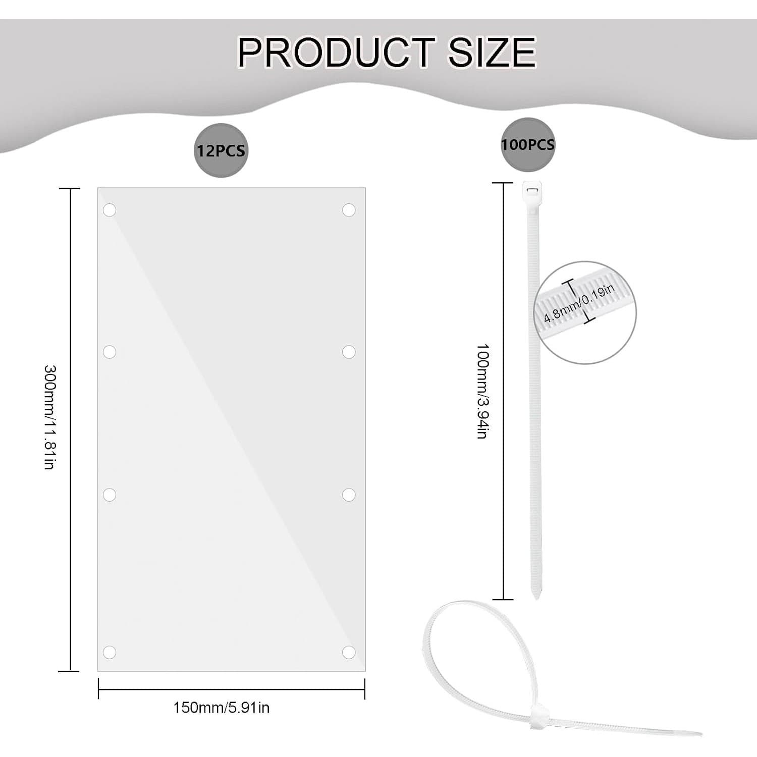 12PCS Rabbit Guinea Pig Cage Liner Urine Guard Splash Protector Pet Cage Panels - Thumbnail 2