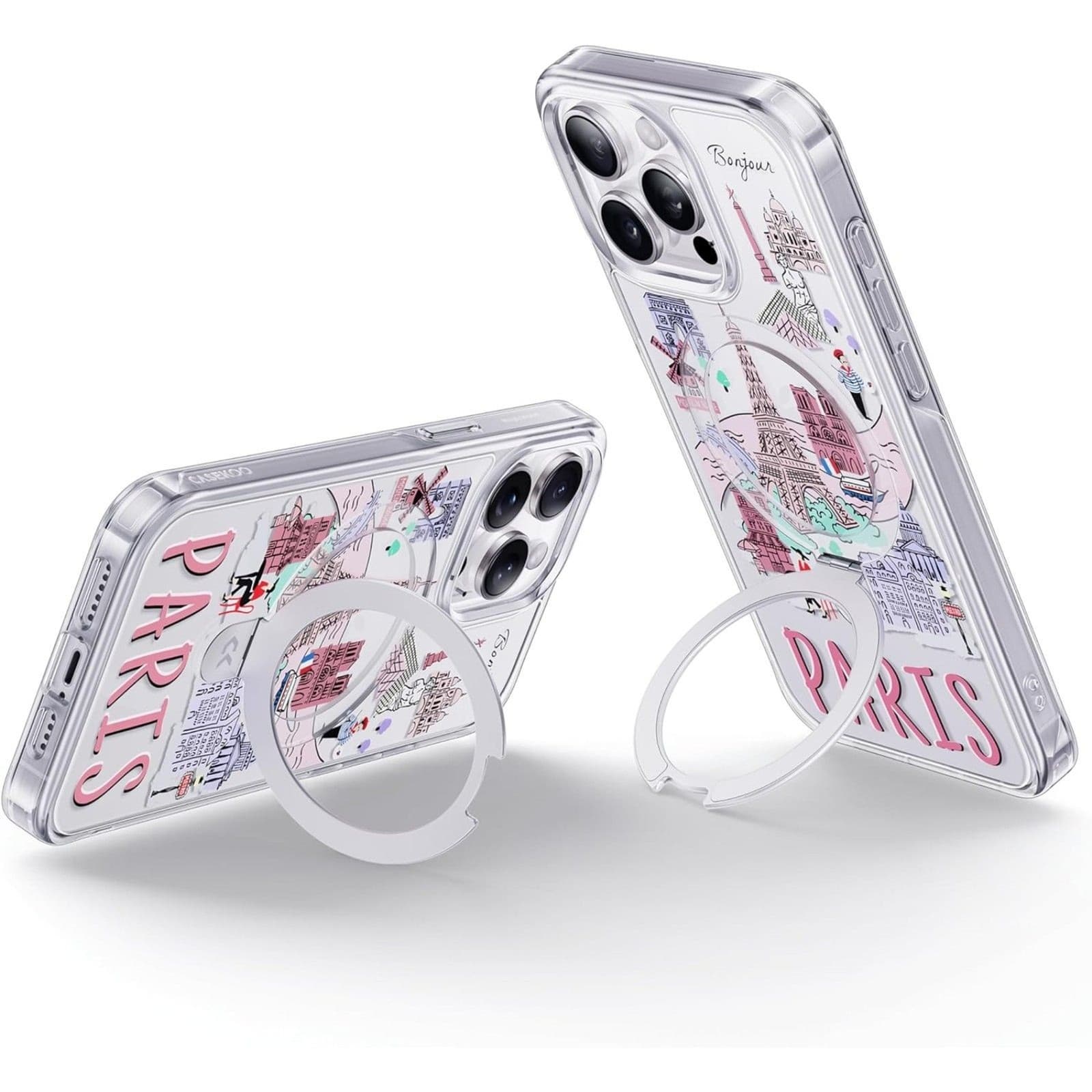 iPhone 14 Pro Max Case Magnetic Stand MagSafe Shockproof Paris - Thumbnail 3
