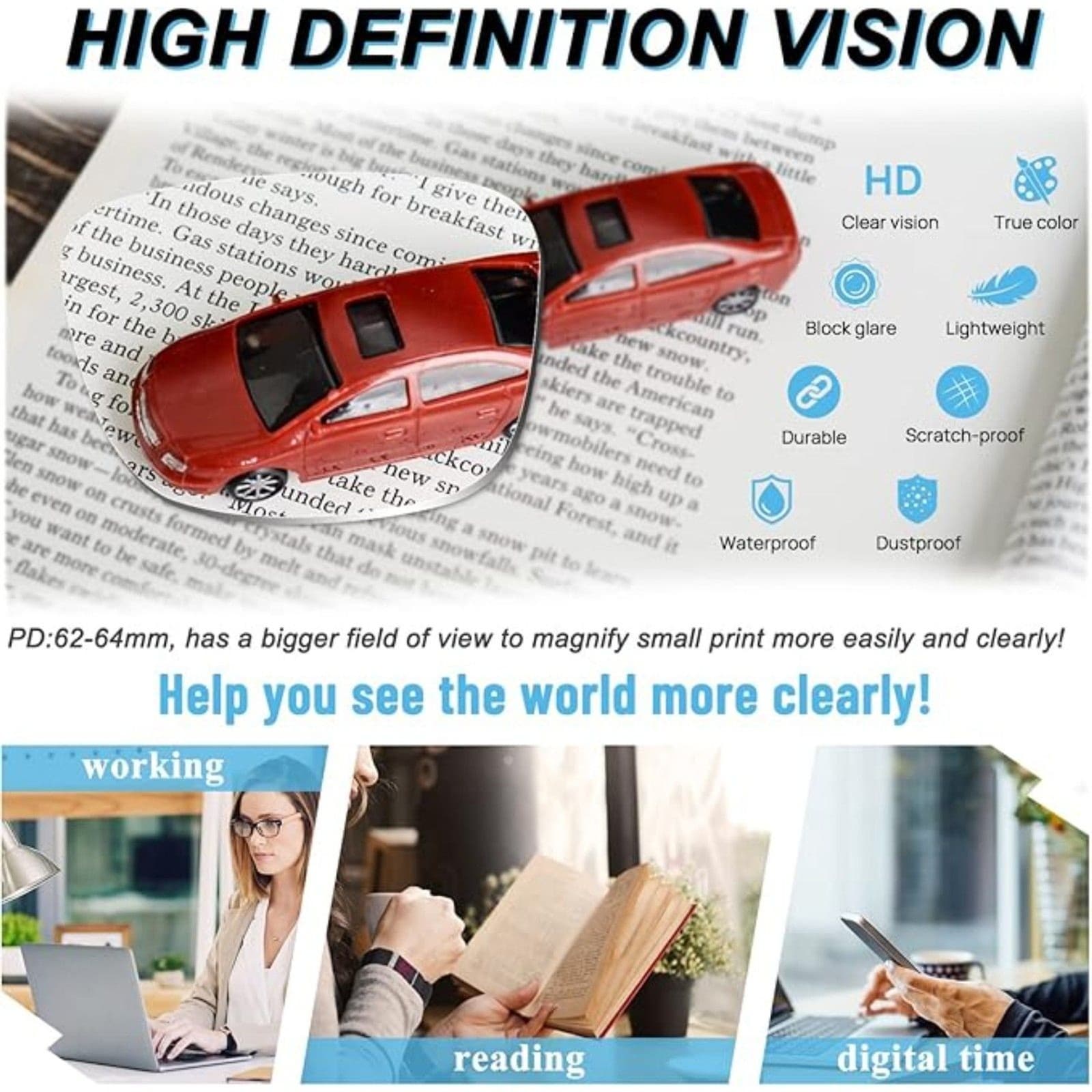 MARE AZZURO Women Reading Glasses Leopard Rectangle Readers +1.00 Wide Frame - Thumbnail 6