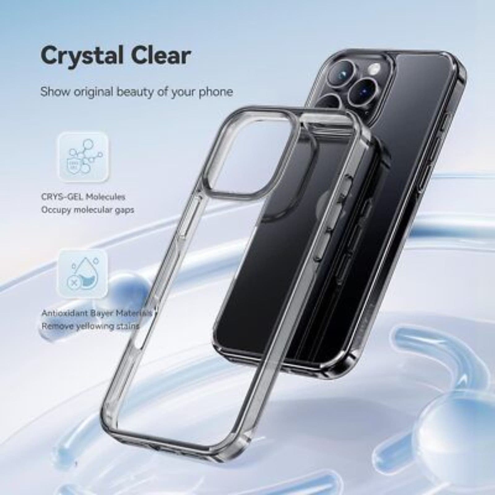 iPhone 14 Pro Case Shockproof Anti-Yellow Crystal Clear Case - Thumbnail 2