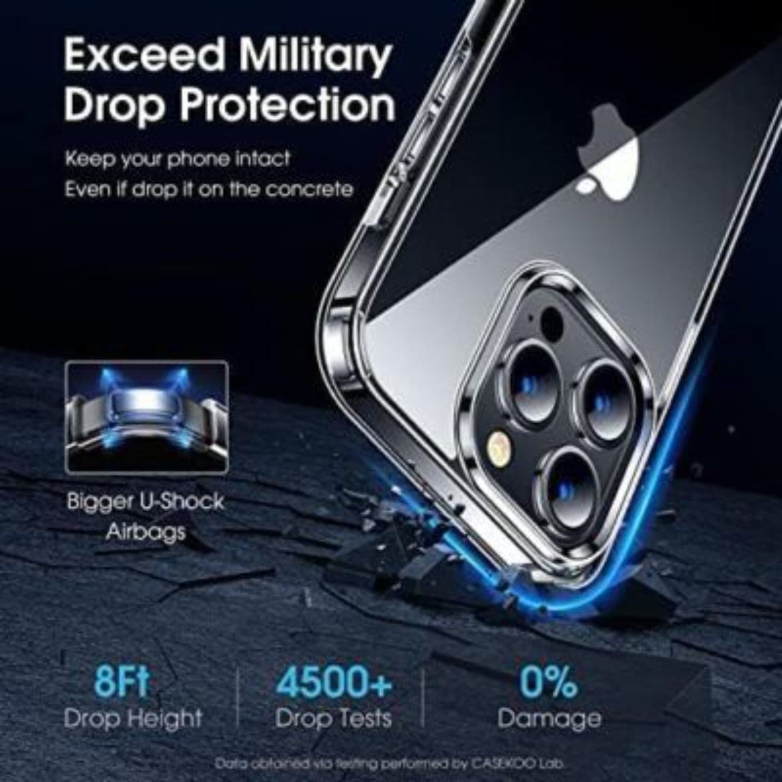 iPhone 14 Pro Case Shockproof Anti-Yellow Crystal Clear Case - Thumbnail 3