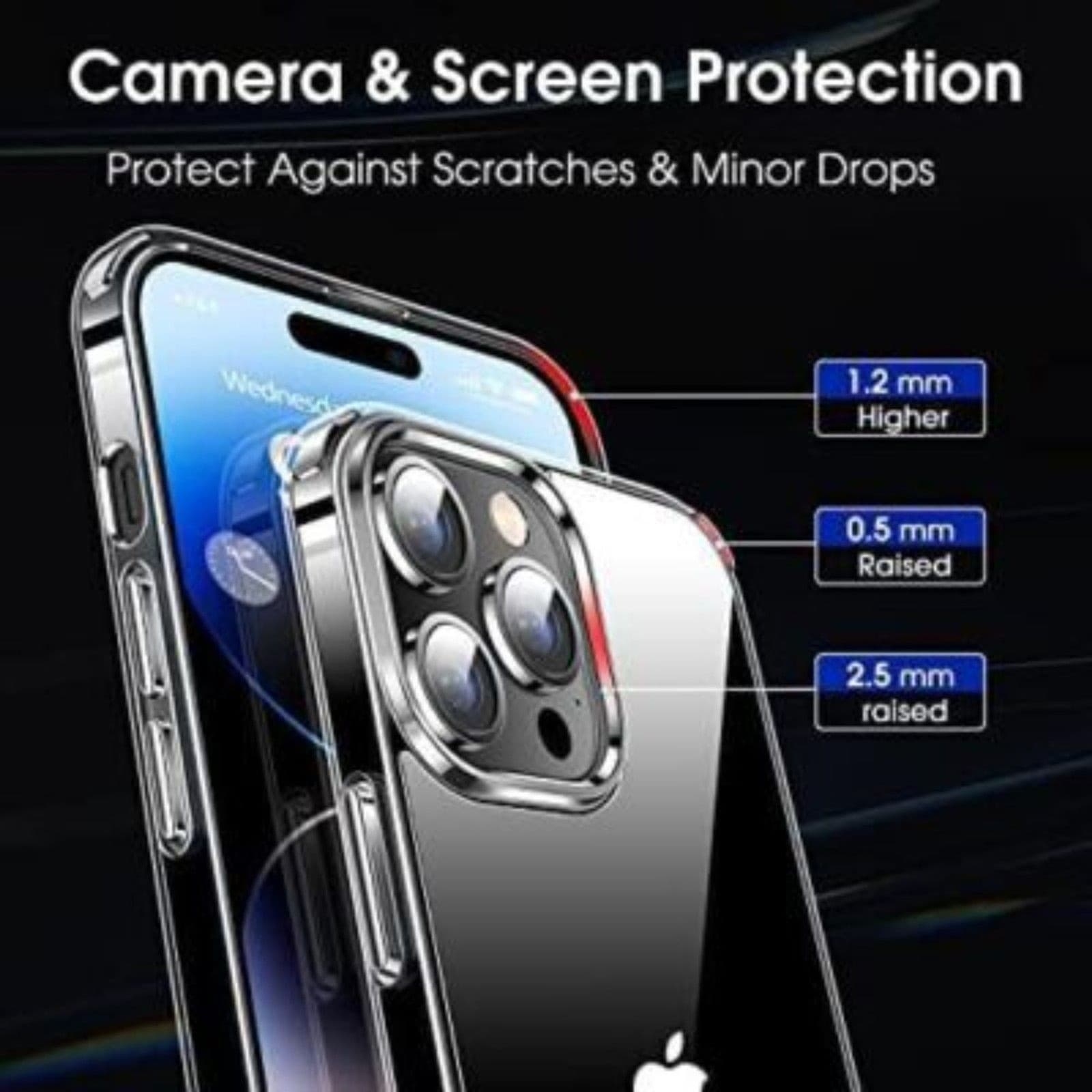 iPhone 14 Pro Case Shockproof Anti-Yellow Crystal Clear Case - Thumbnail 4