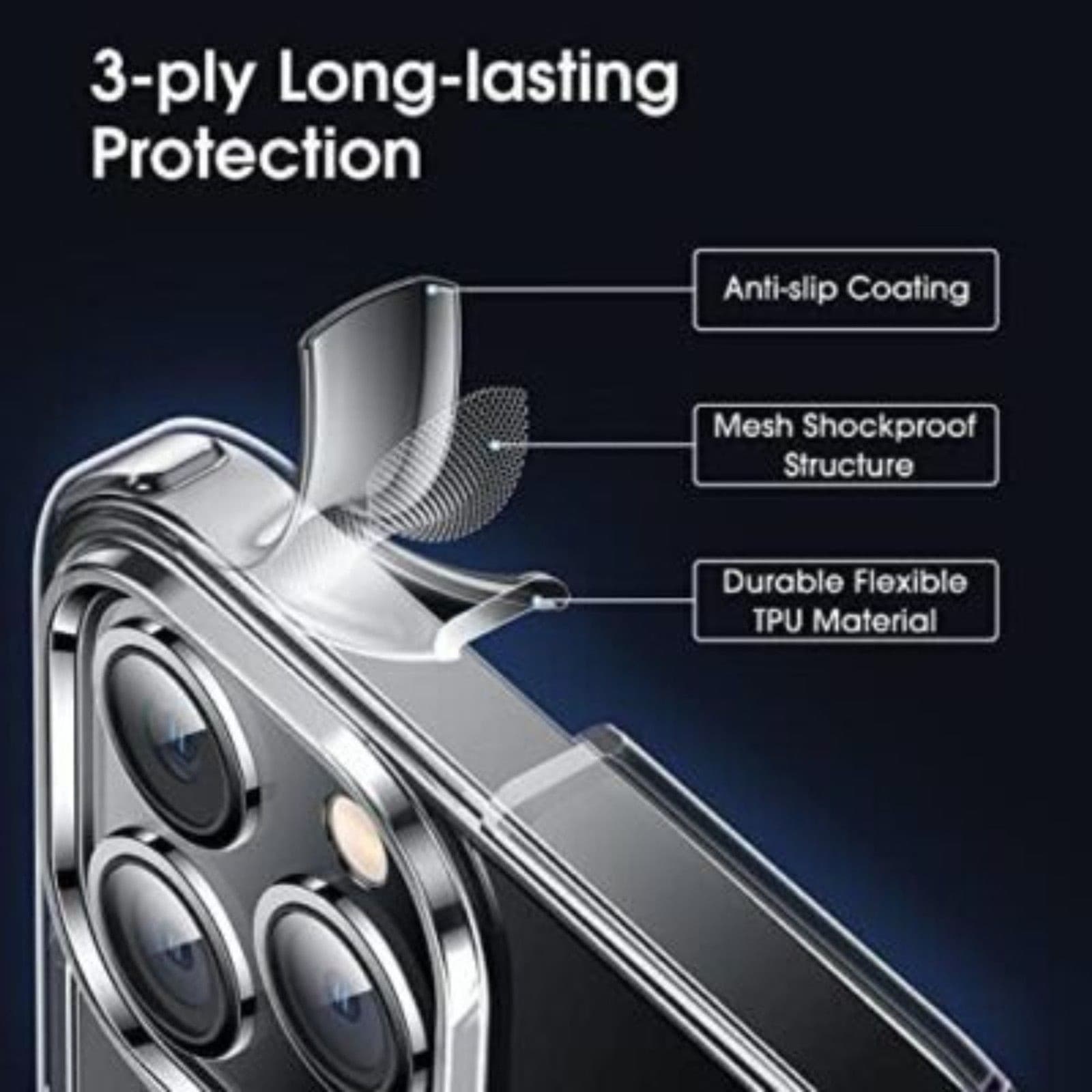 iPhone 14 Pro Case Shockproof Anti-Yellow Crystal Clear Case - Thumbnail 7