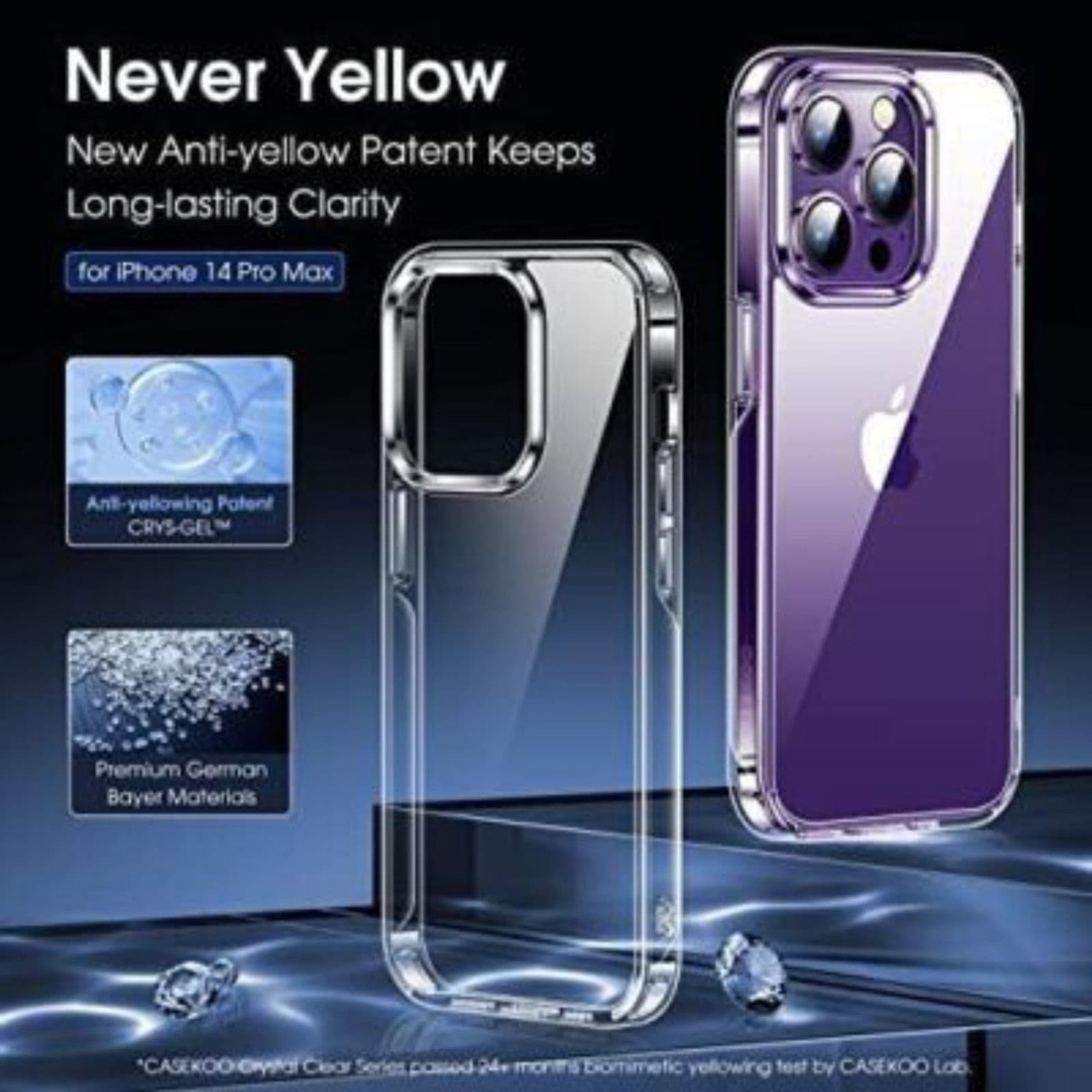 iPhone 14 Pro Case Shockproof Anti-Yellow Crystal Clear Case - Thumbnail 5