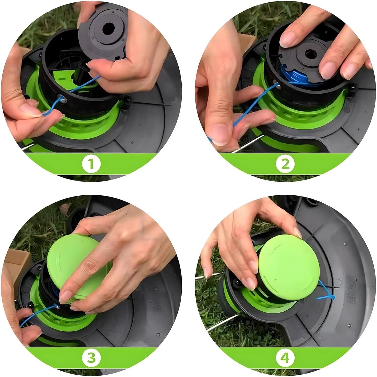 0.065" 16ft Auto Feed Trimmer Spool 29092 for Greenworks 24V 40V 8 String+2 Caps - Thumbnail 2