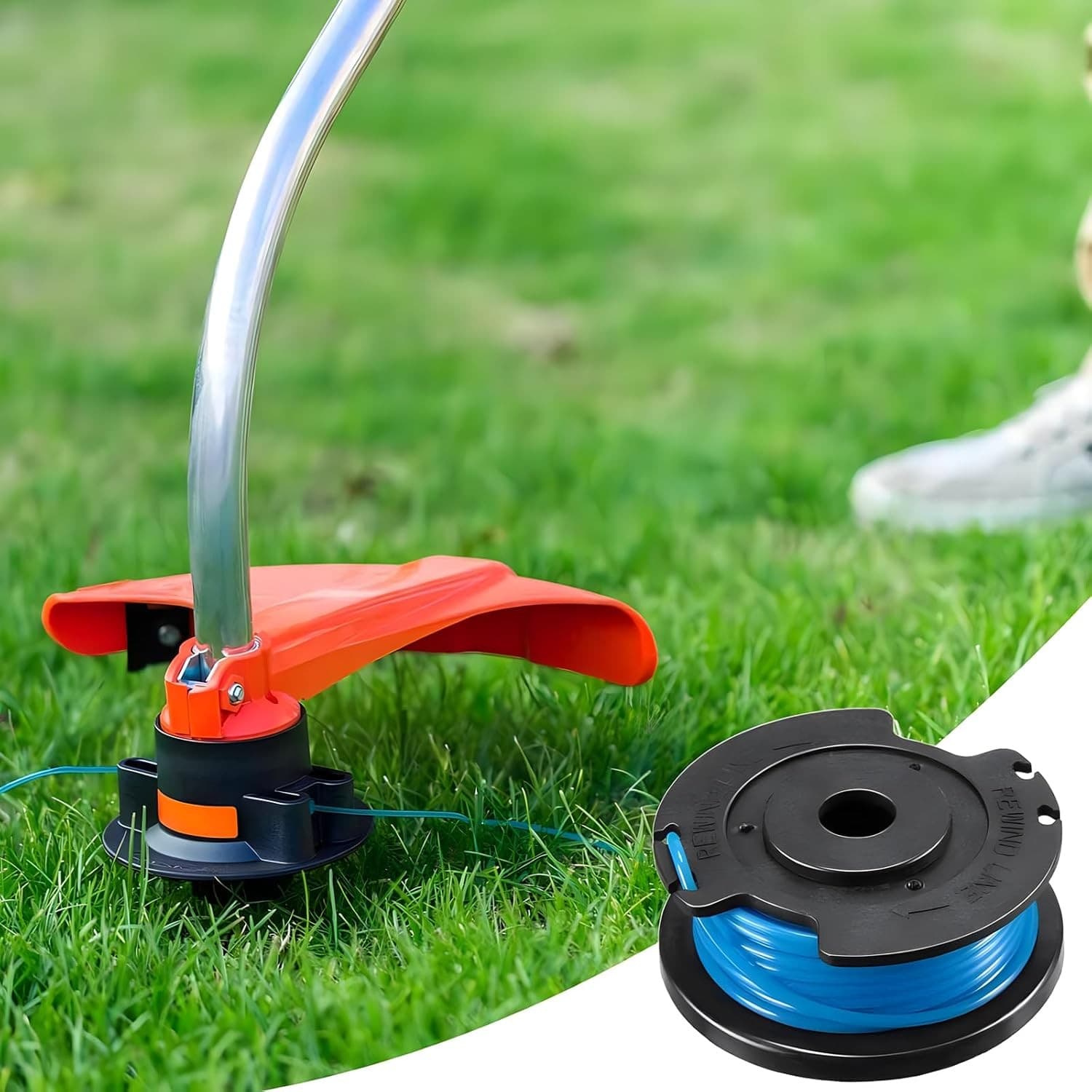 0.065" 16ft Auto Feed Trimmer Spool 29092 for Greenworks 24V 40V 8 String+2 Caps - Thumbnail 6