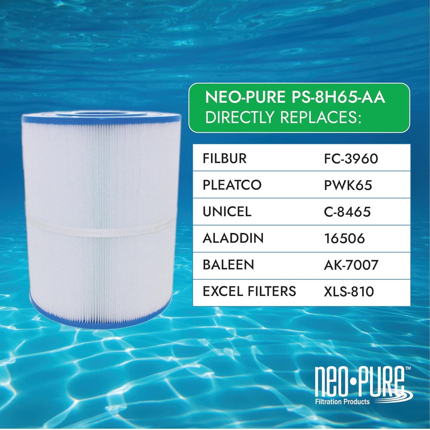 Neo-Pure PS-8H65-AA Pool Spa Filter 8.5x10.5 FC-3960 PWK65 C-8465 - Thumbnail 6
