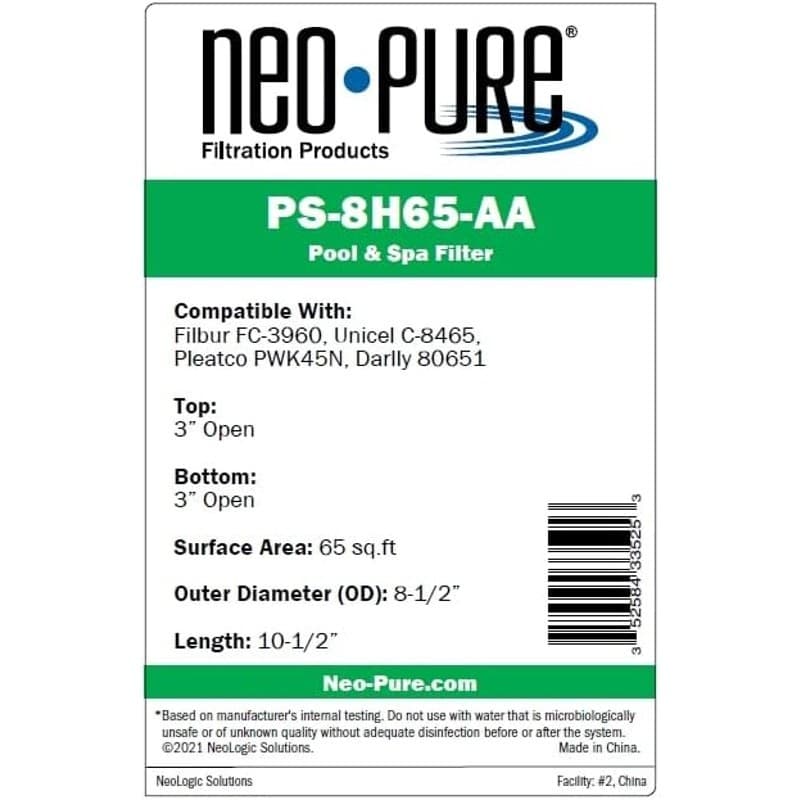 Neo-Pure PS-8H65-AA Pool Spa Filter 8.5x10.5 FC-3960 PWK65 C-8465 - Thumbnail 7