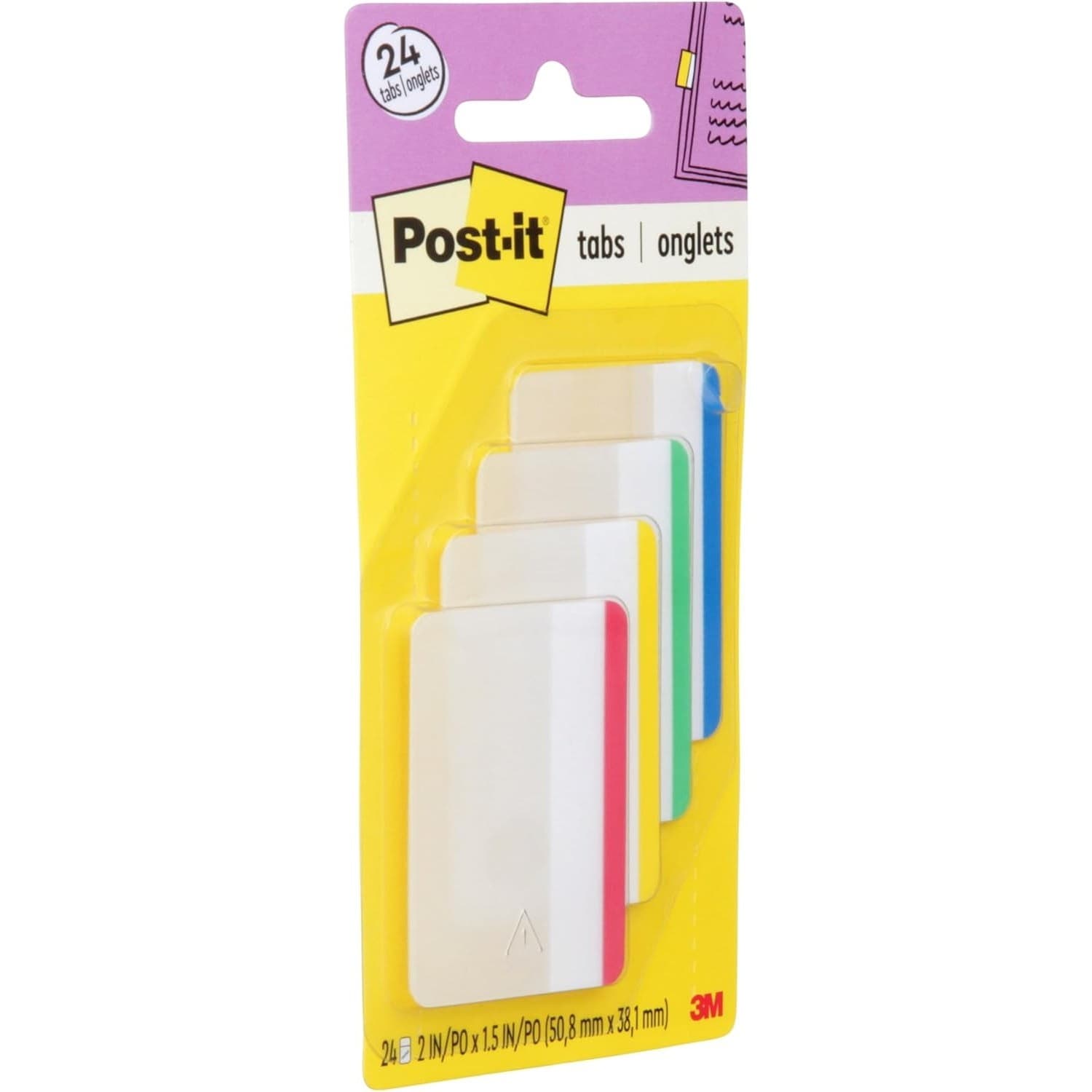 Post-it Tabs 2 Pack 24 Tabs Each Assorted Colors Durable Filing Divider - Thumbnail 6