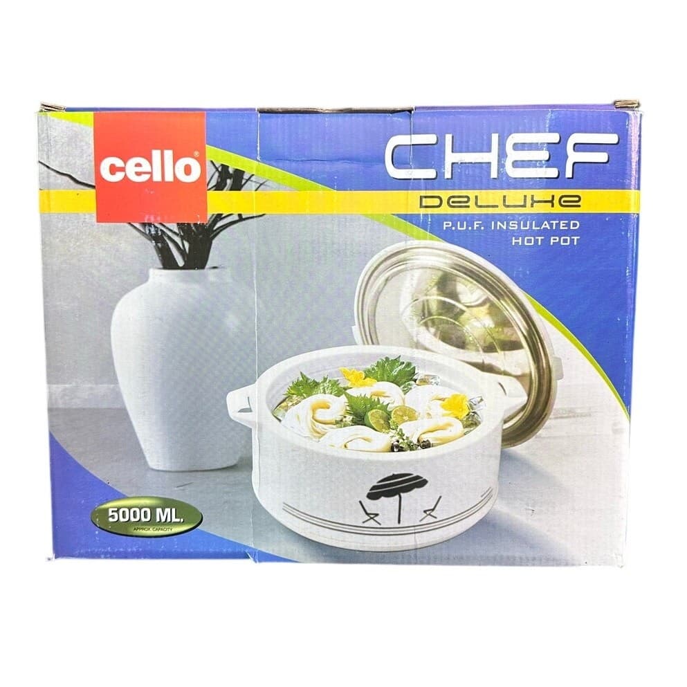 Cello 5L Insulated Hot Pot Food Warmer Stainless Steel Casserole 5000ml - Thumbnail 7