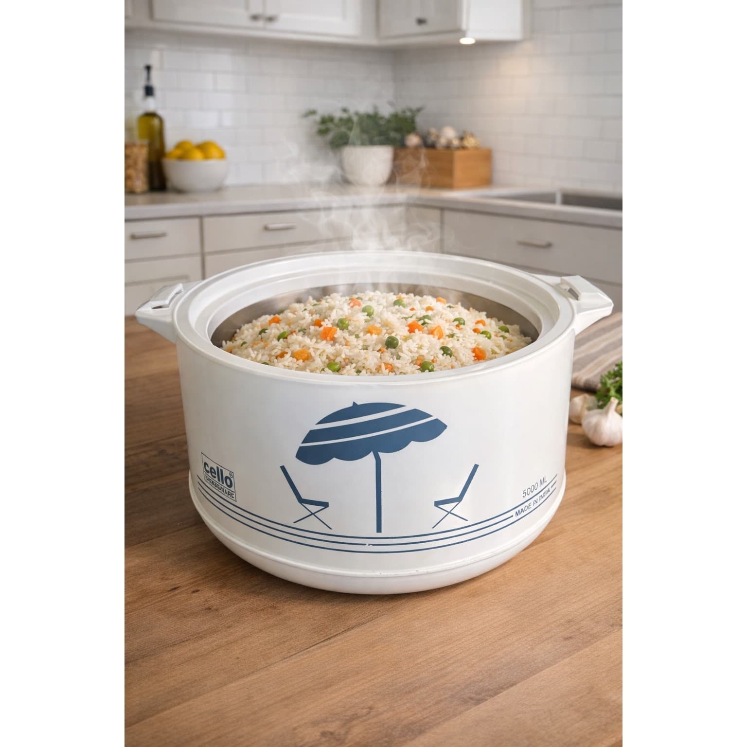 Cello 5L Insulated Hot Pot Food Warmer Stainless Steel Casserole 5000ml - Thumbnail 5