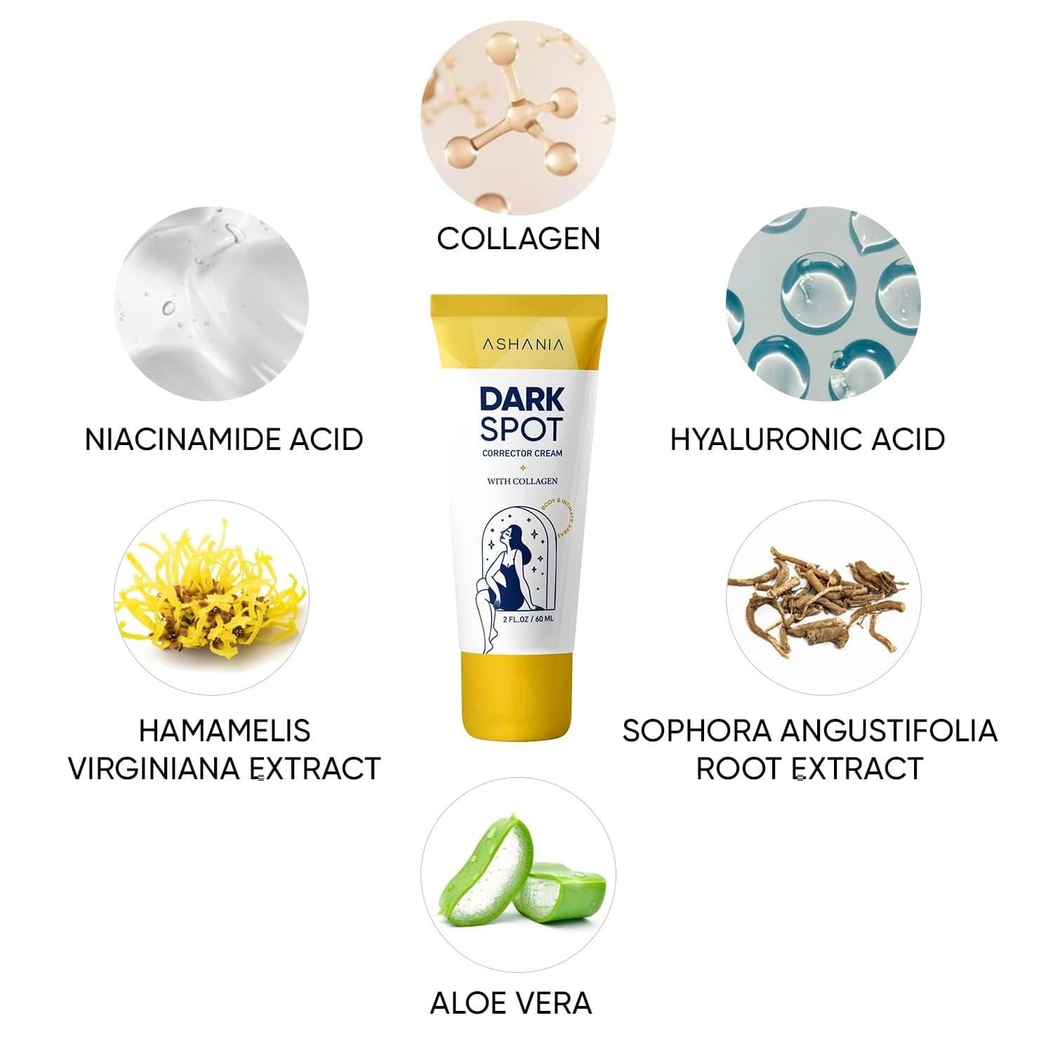 Dark Spot Corrector Cream Face & Body with Collagen 2oz - Thumbnail 4