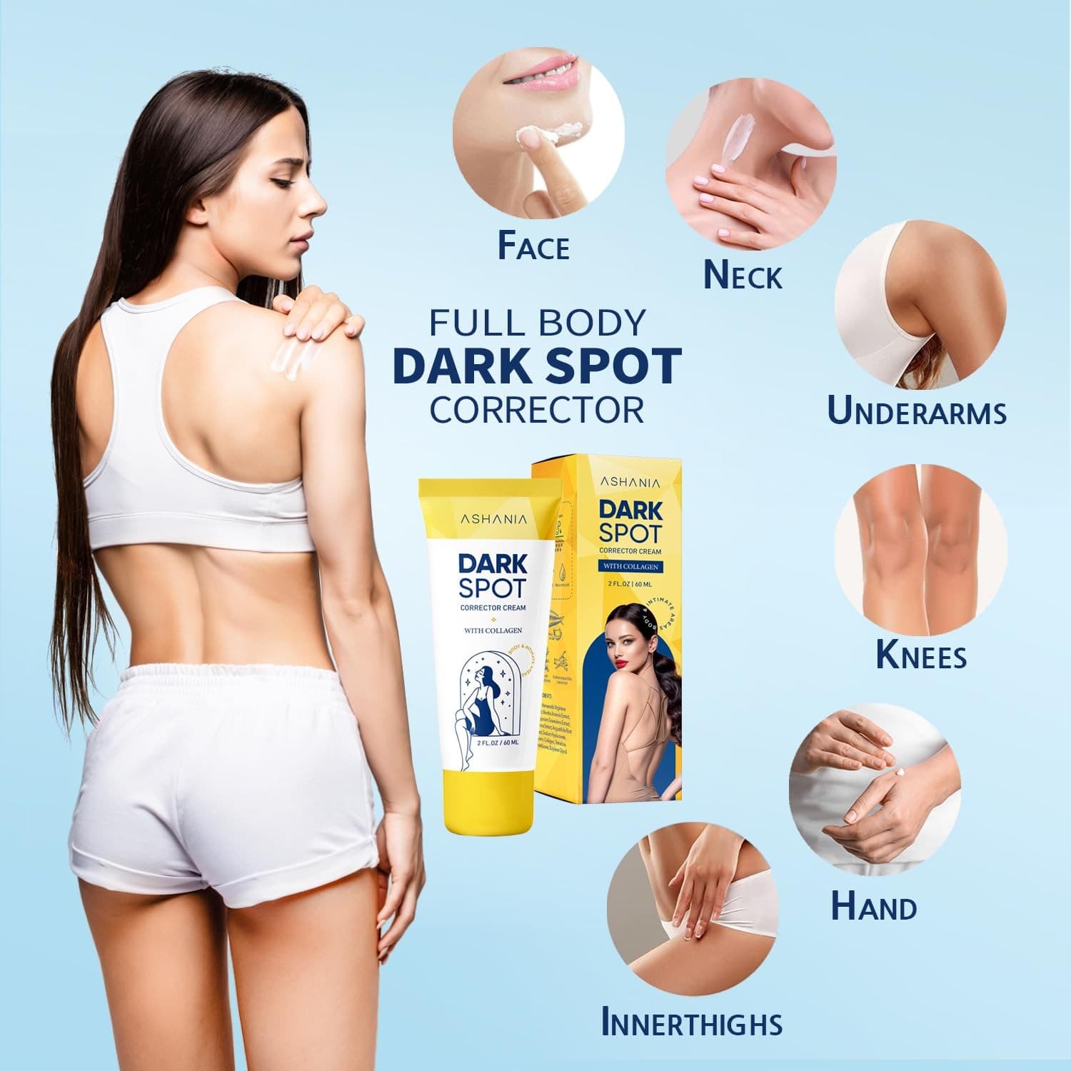 Dark Spot Corrector Cream Face & Body with Collagen 2oz - Thumbnail 2