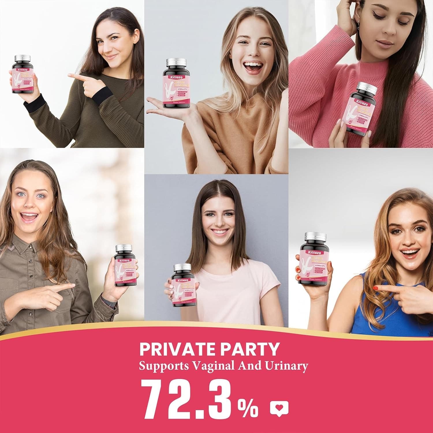 Vaginal Probiotics for Women 42 Billion CFU pH Balance Cranberry 60 Caps - Thumbnail 7