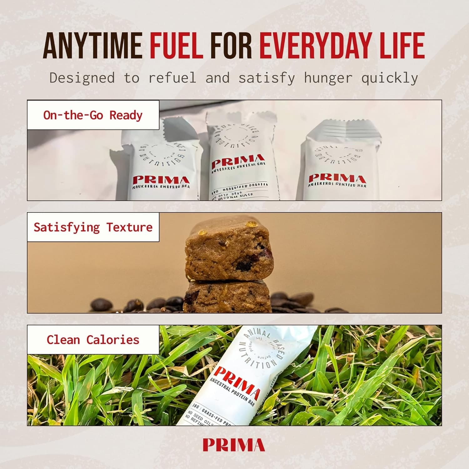 PRIMA Protein Bars 7 Pack Grass Fed Beef Collagen Keto Paleo, Salted Caramel - Thumbnail 7