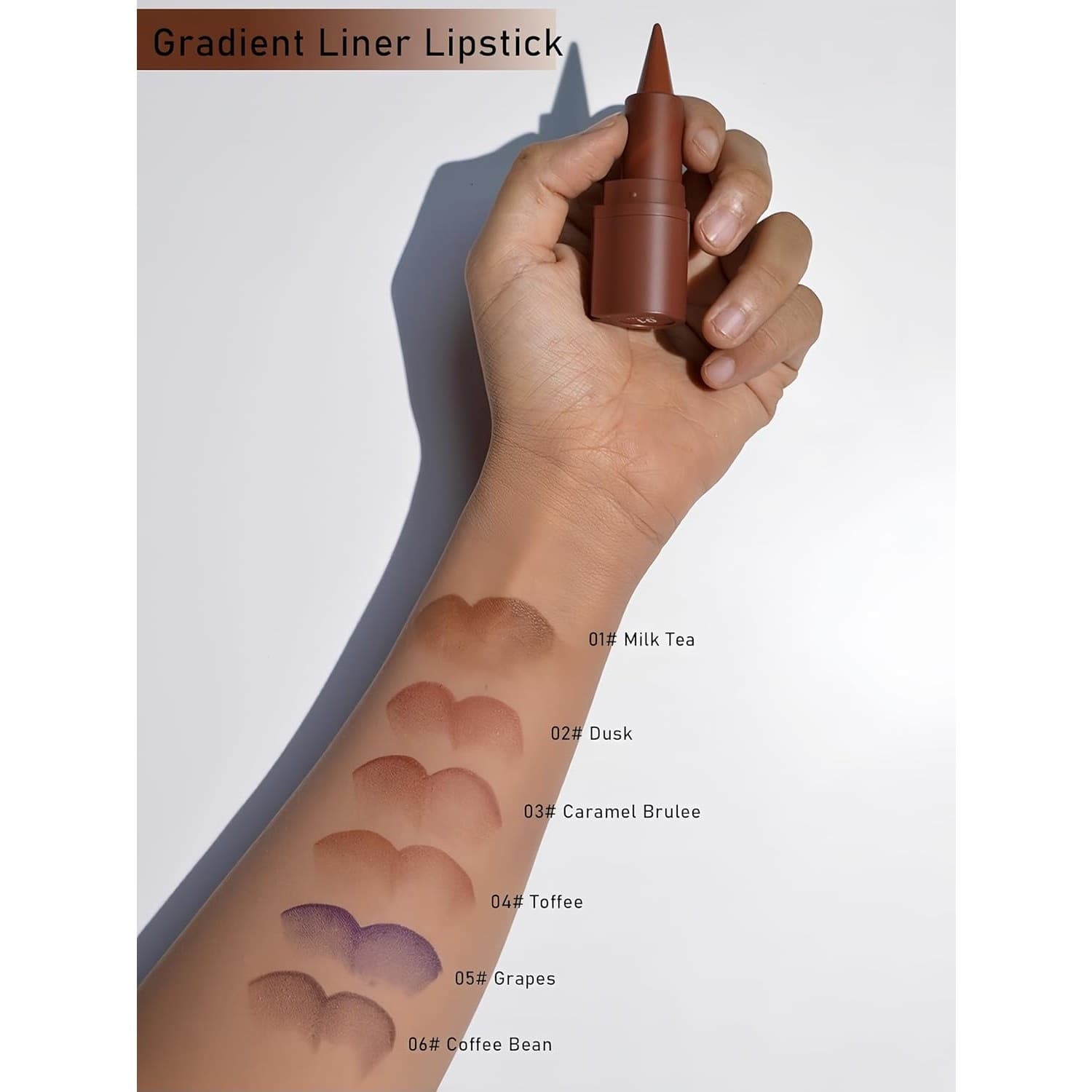 Valley Net 2 in 1 Creamy Lip Liner Lipstick 03 Caramel Brulee Matte Nude - Thumbnail 4