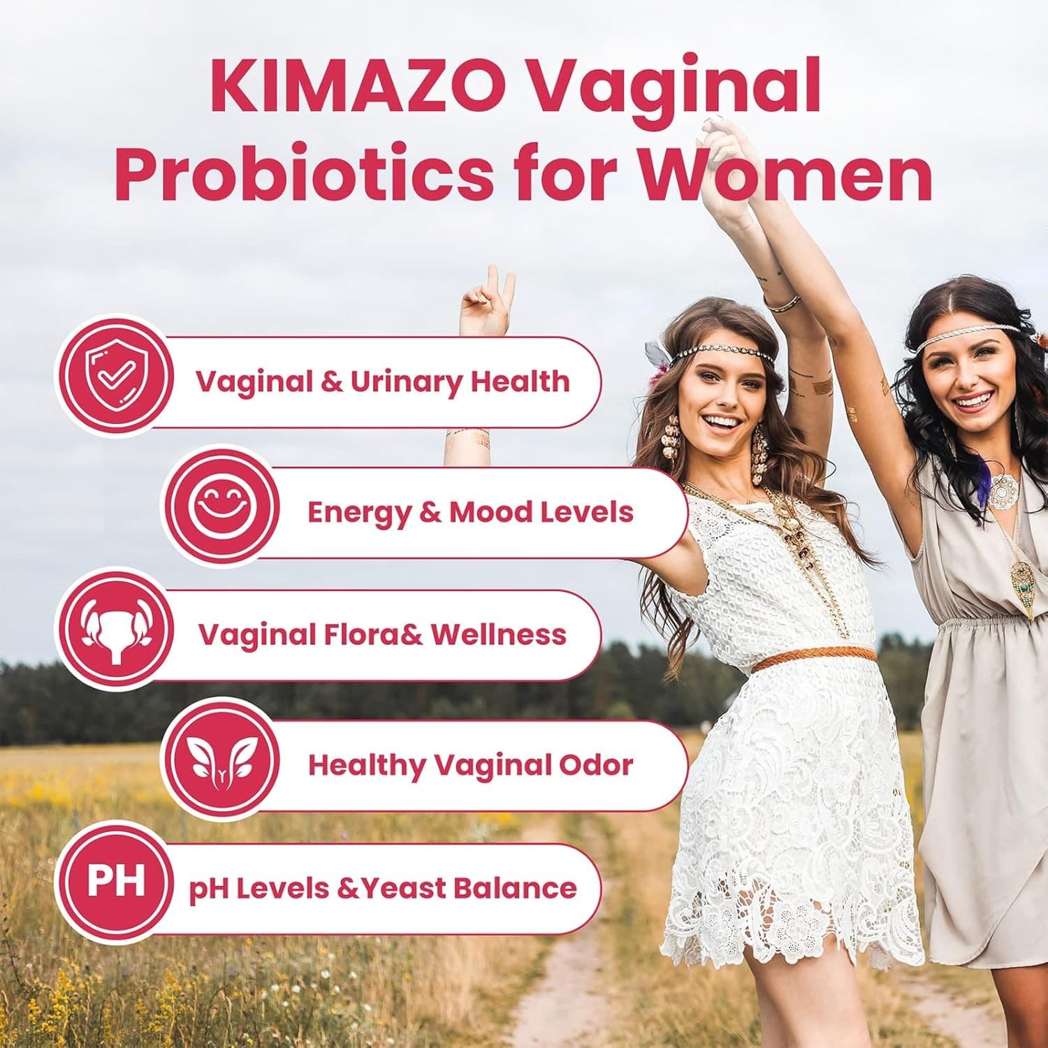 Vaginal Probiotics for Women 42 Billion CFU pH Balance Cranberry 60 Caps - Thumbnail 5