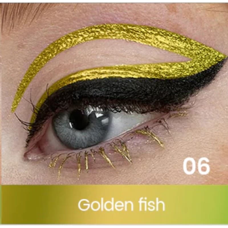 Chameleon Liquid Eyeliner 06 Golden Fish Waterproof 2 in 1 Vegan - Thumbnail 3