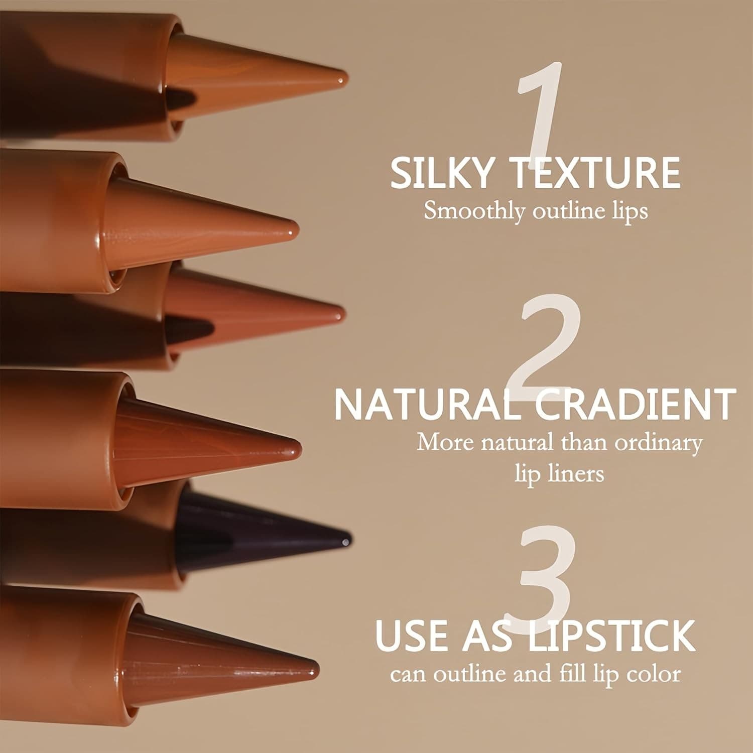 Valley Net 2 in 1 Creamy Lip Liner Lipstick 03 Caramel Brulee Matte Nude - Thumbnail 5