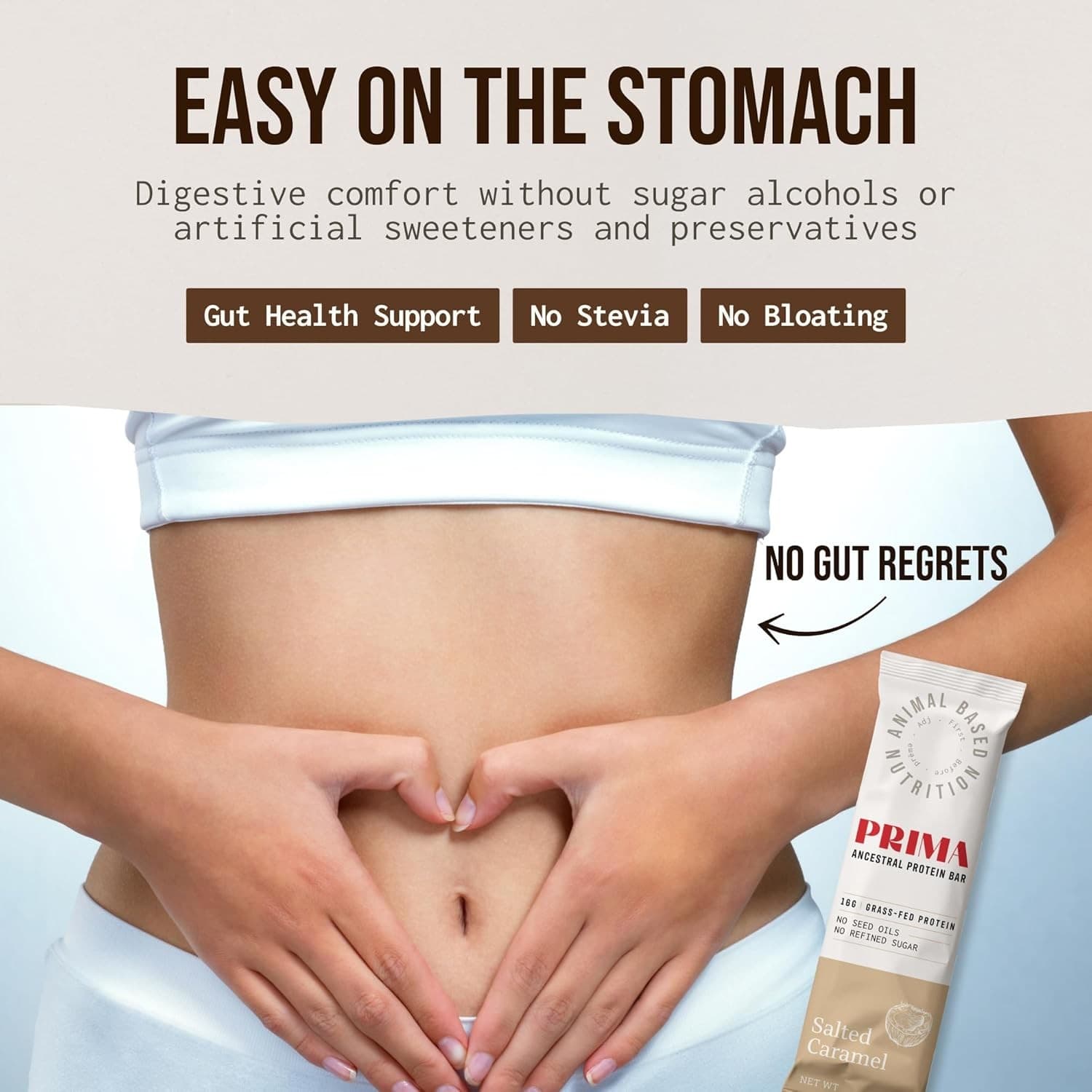 PRIMA Protein Bars 7 Pack Grass Fed Beef Collagen Keto Paleo, Salted Caramel - Thumbnail 9