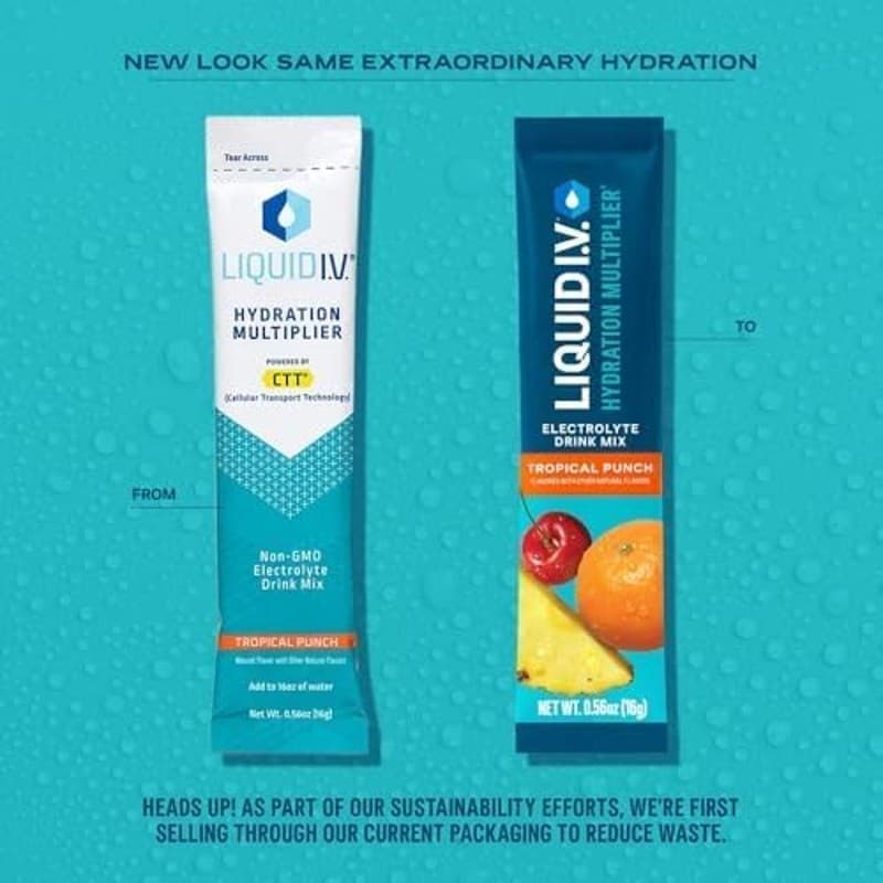 L I.V. Hydration Multiplier Tropical Punch 16 Servings Electrolyte Drink Mix - Thumbnail 3