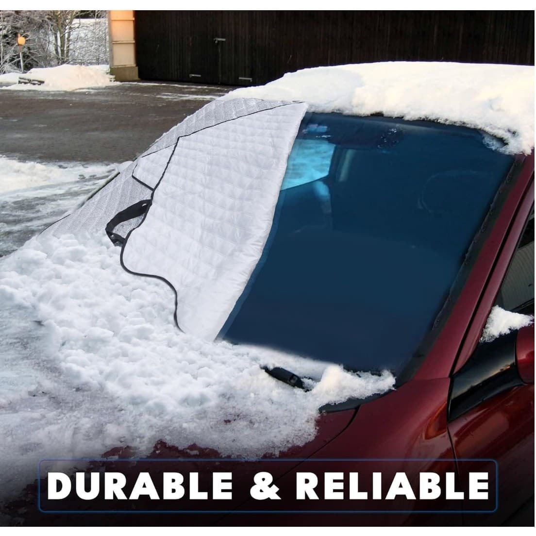 Car Windshield Winter Cover Snow Ice Frost Magnetic PEVA 62x48 Universal - Thumbnail 2