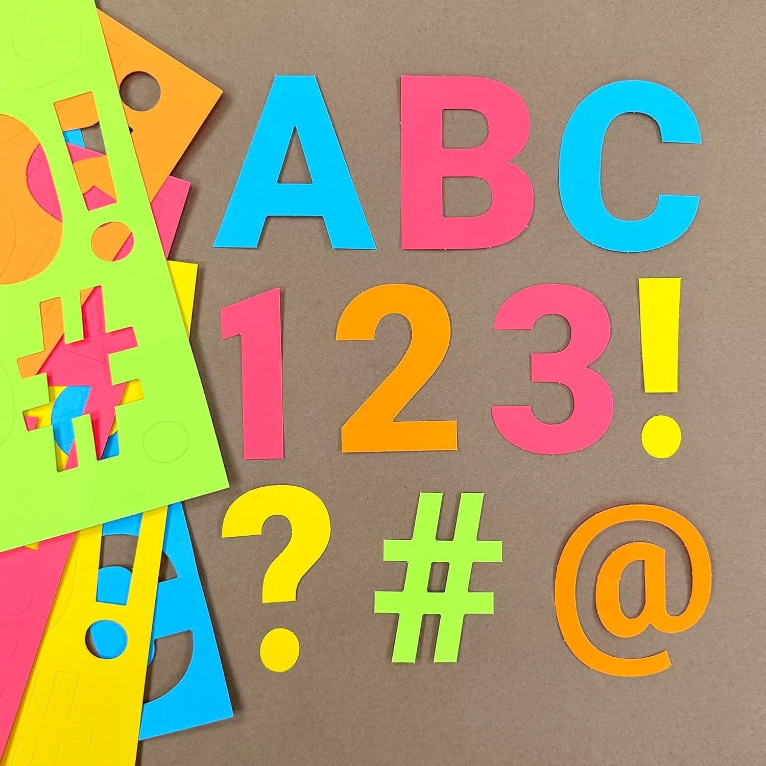209pcs 3" Bulletin Board Letters Numbers Uppercase Cardstock Punch Out USA - Thumbnail 8