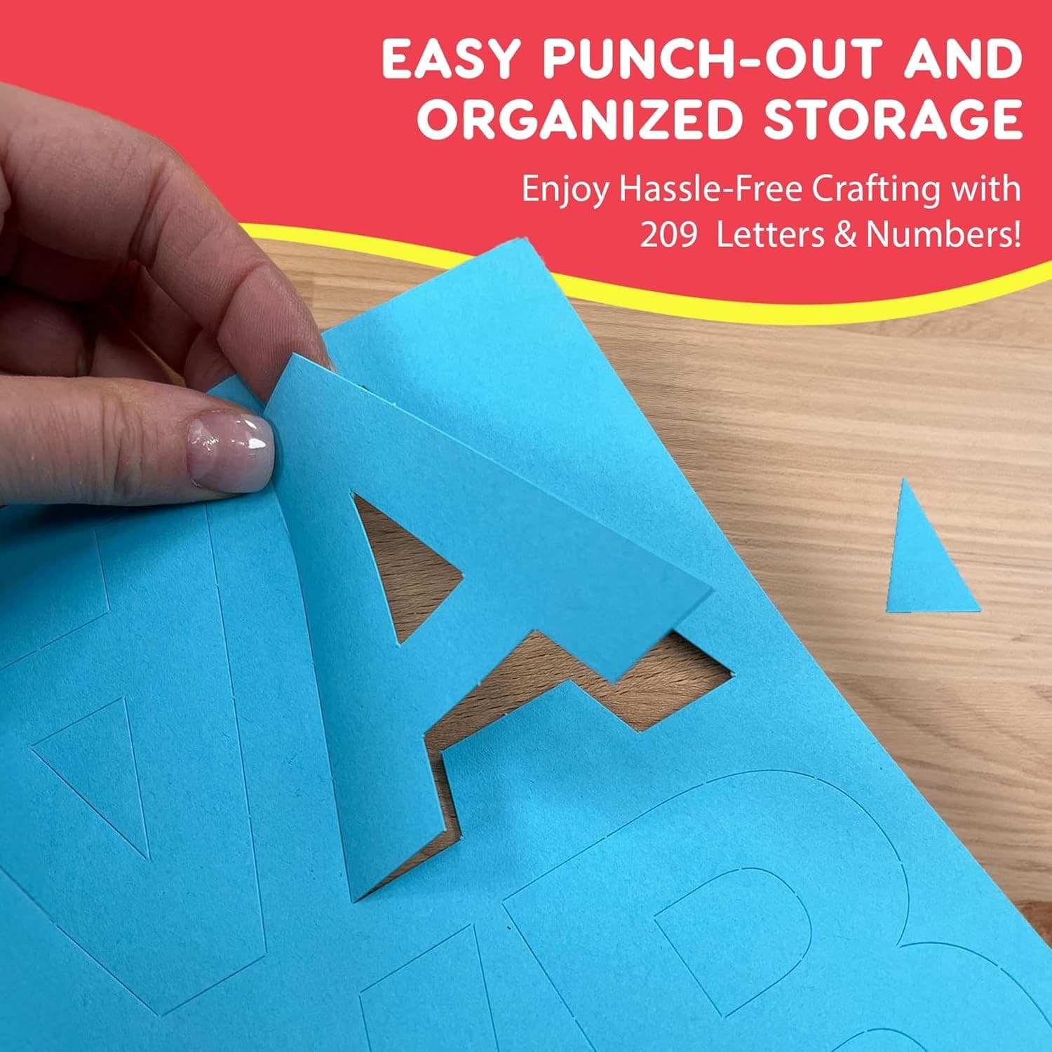 209pcs 3" Bulletin Board Letters Numbers Uppercase Cardstock Punch Out USA - Thumbnail 9