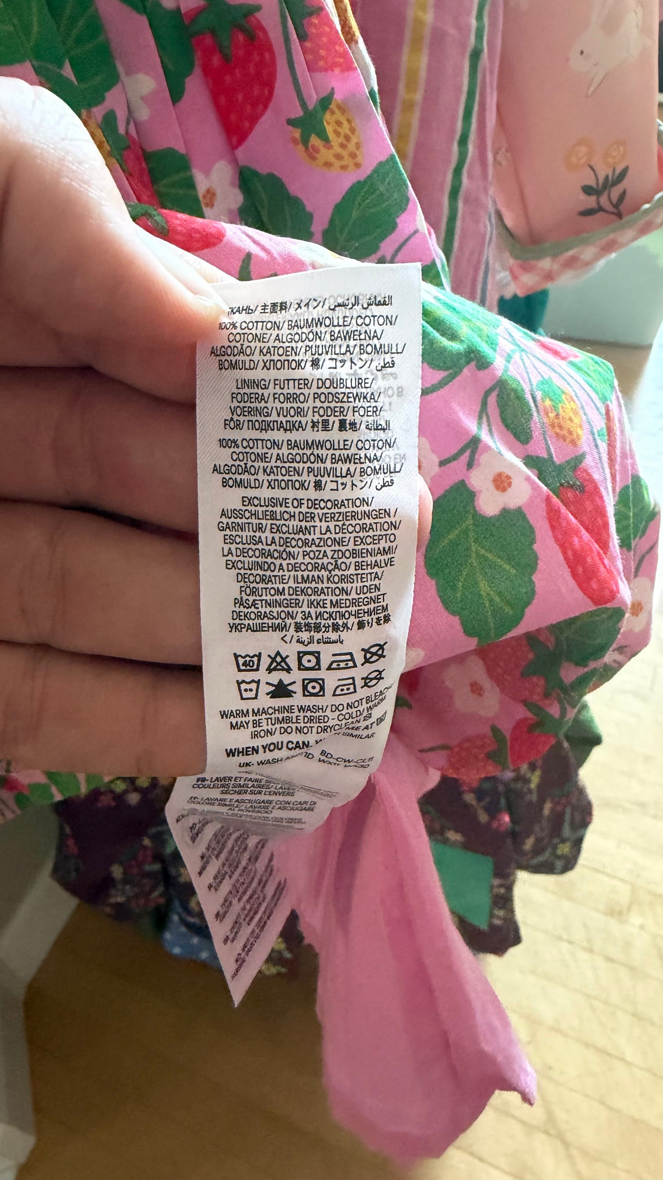 Mini Boden Girls Strawberry Print Dress 3-4Y - Thumbnail 7
