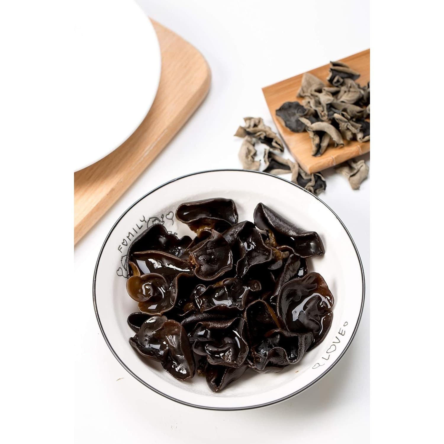 Vigorous Mountains Dried Black Fungus Woodear Mushrooms 2oz 野木耳 Dry Mushrooms - Thumbnail 6