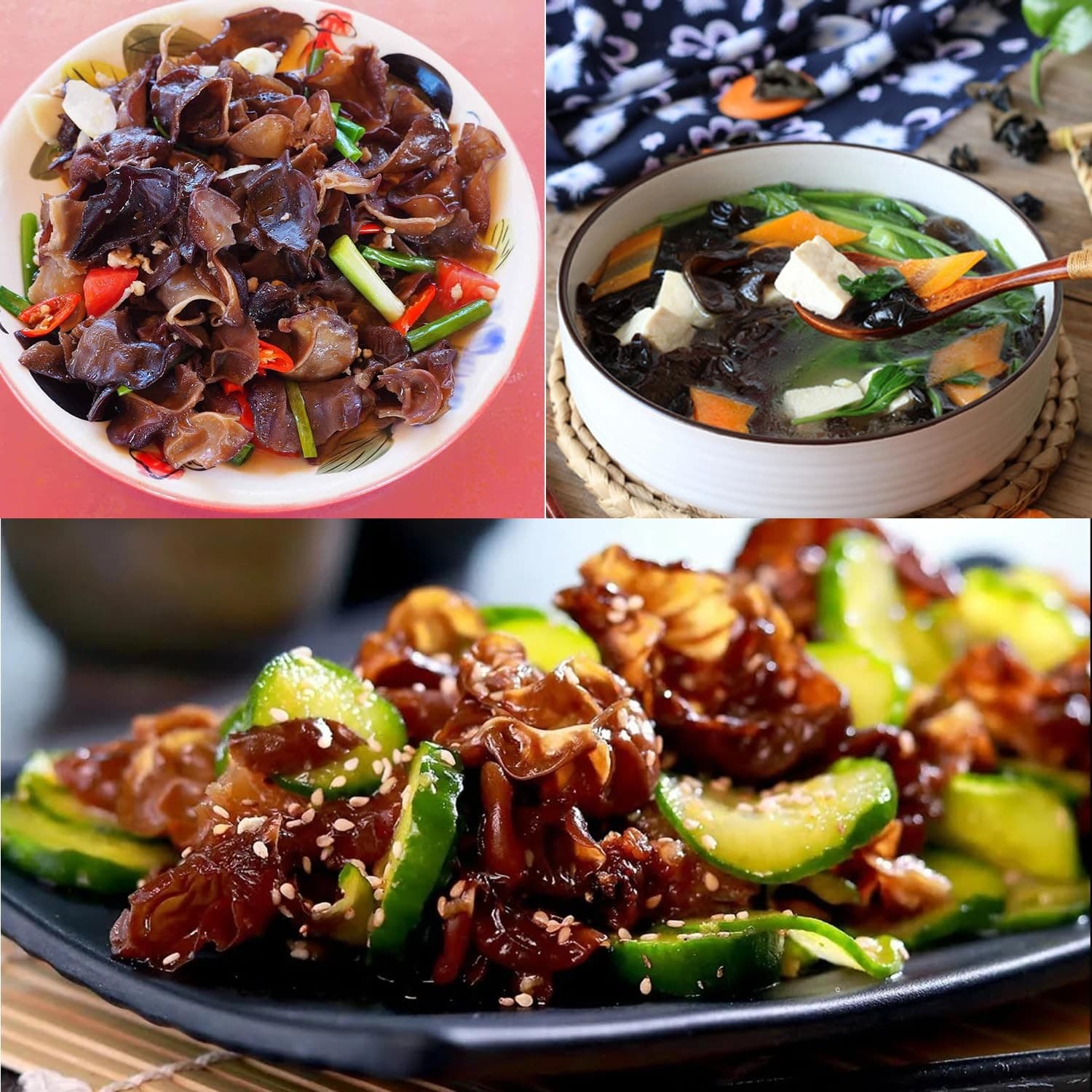Vigorous Mountains Dried Black Fungus Woodear Mushrooms 2oz 野木耳 Dry Mushrooms - Thumbnail 7