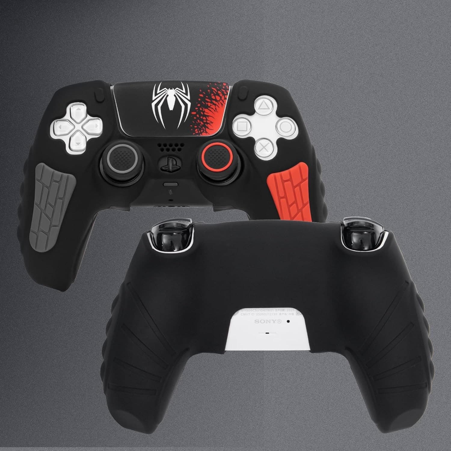 PS5 Spider Grip Case Cover + Thumb Grips Set Silicone Anti-Slip for DualSense - Thumbnail 6
