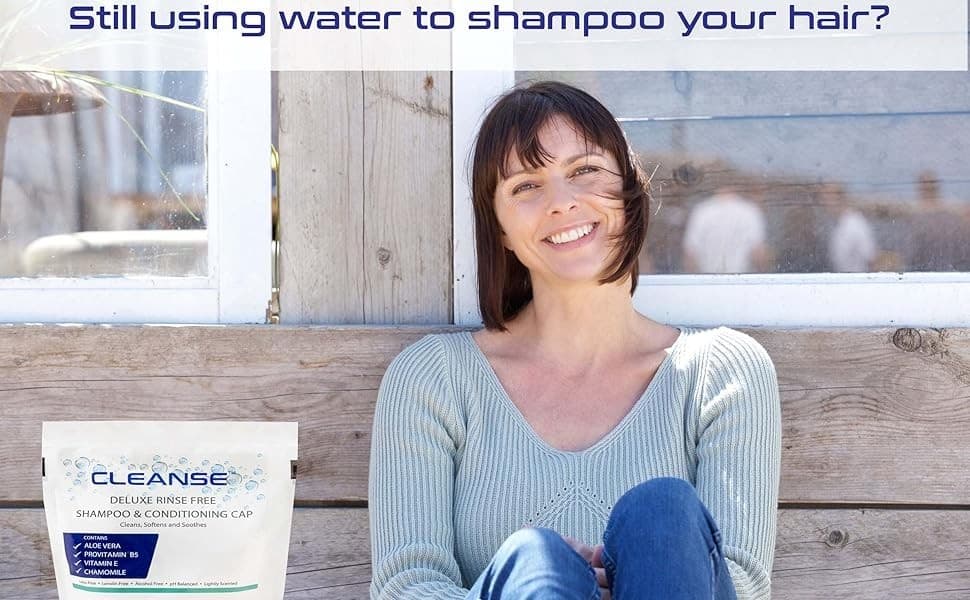 Cleanse Rinse Free Shampoo & Conditioning Cap 5 Pack Waterless No Rinse Hair Was - Thumbnail 11