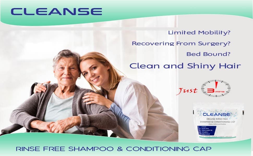 Cleanse Rinse Free Shampoo & Conditioning Cap 5 Pack Waterless No Rinse Hair Was - Thumbnail 6