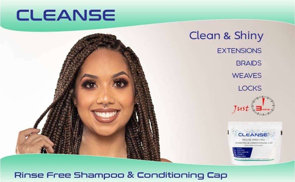 Cleanse Rinse Free Shampoo & Conditioning Cap 5 Pack Waterless No Rinse Hair Was - Thumbnail 9