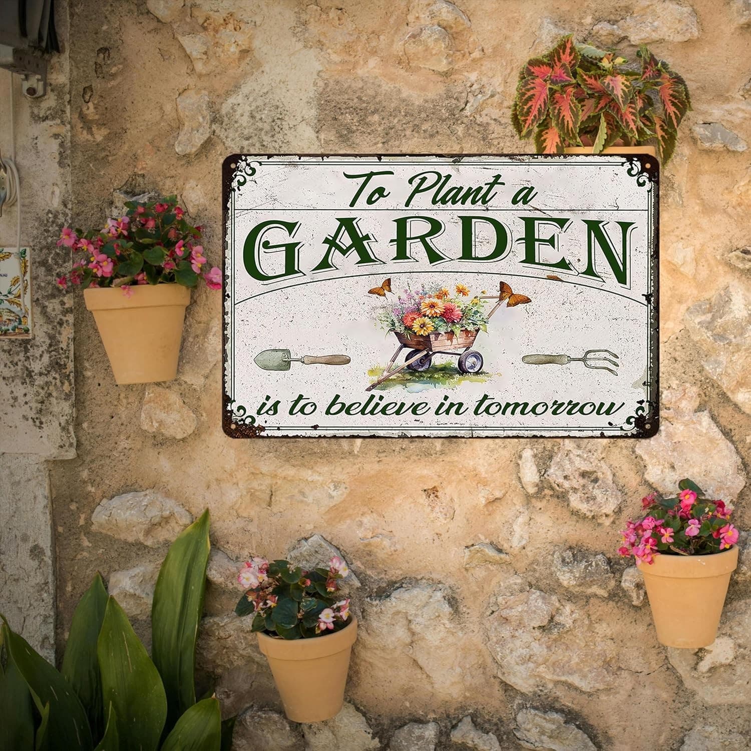 Vintage Garden Metal Tin Sign To Plant a Garden Wall Decor 8x12 Outdoor - Thumbnail 6