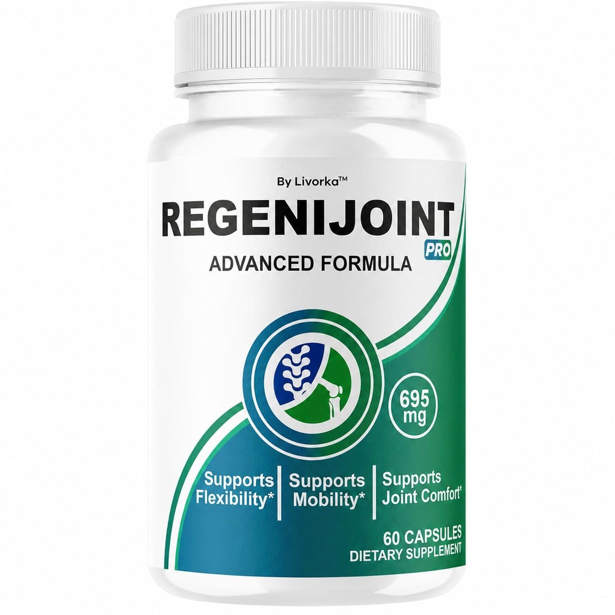1 Pack RegeniJoint Capsules Advanced Formula Joint Support 60ct Livorka 695mg