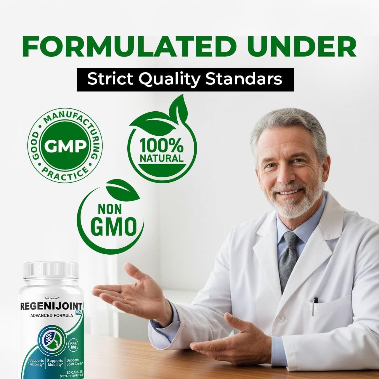 1 Pack RegeniJoint Capsules Advanced Formula Joint Support 60ct Livorka 695mg - Thumbnail 6