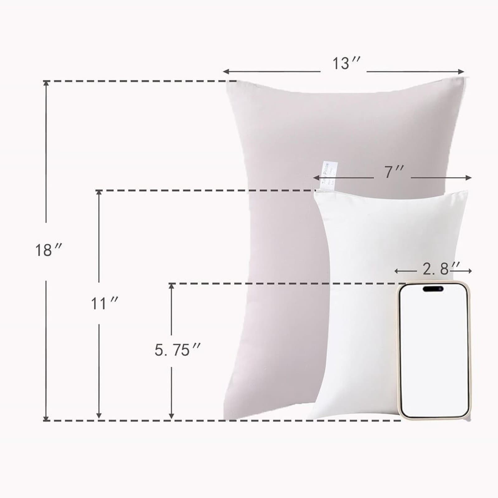 MEILA 2-Pack Toddler Pillows 13x18 | Cotton Kids Travel & Crib Pillow Set - Thumbnail 2