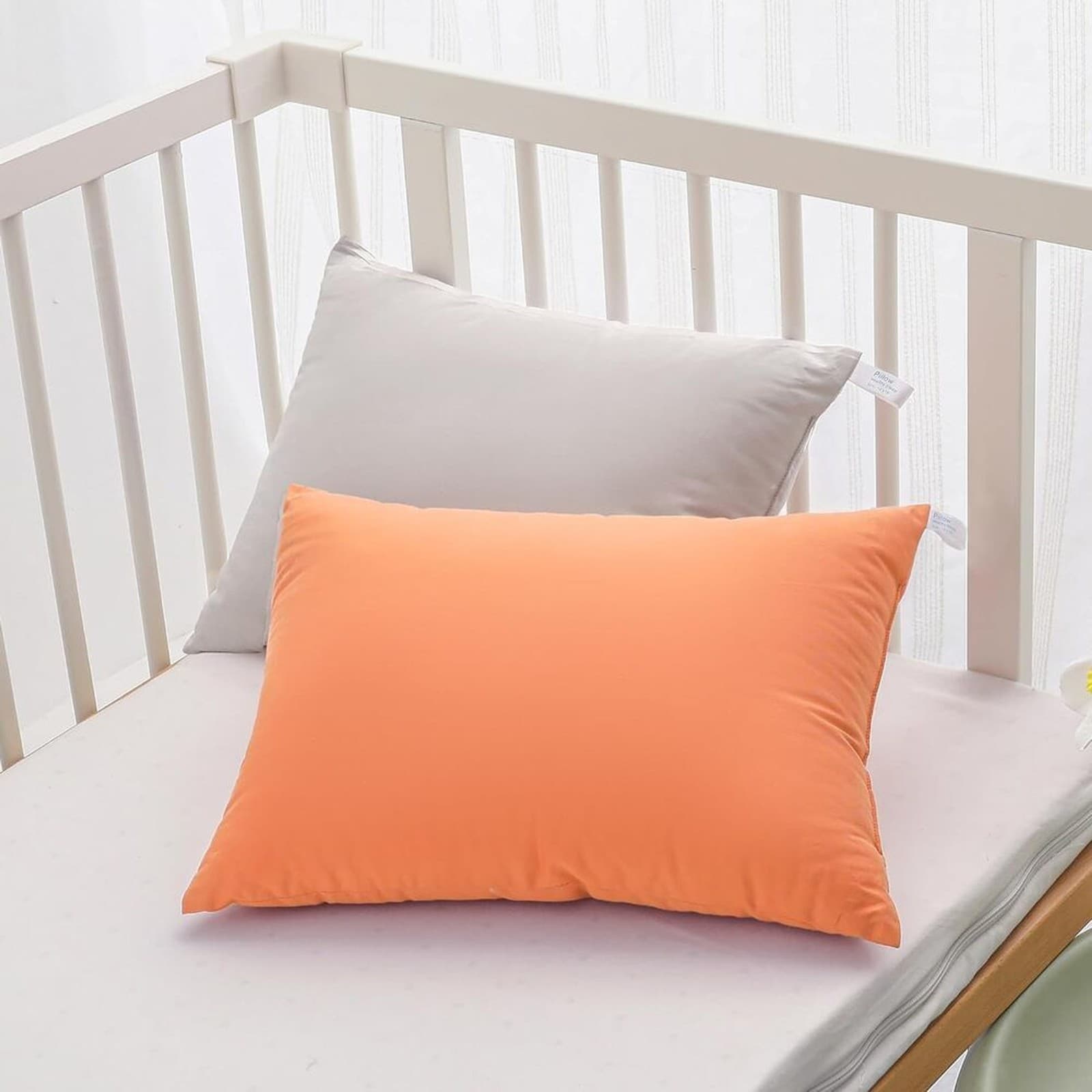 MEILA 2-Pack Toddler Pillows 13x18 | Cotton Kids Travel & Crib Pillow Set - Thumbnail 3