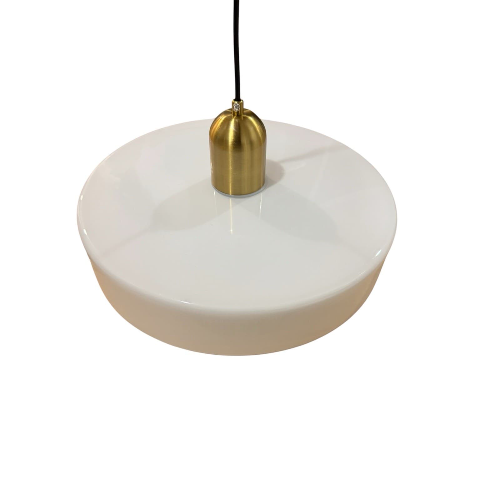 Modern Glass Pendant Light Brass Gold Kitchen Island Hanging Lamp E26 - Thumbnail 8