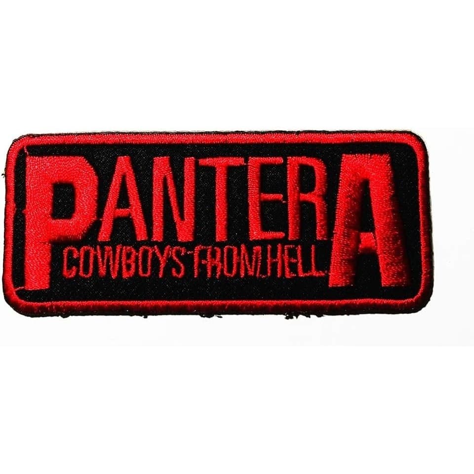 Pantera Cowboys From Hell Embroidered Patch Iron On Sew On Metal Band 9x4cm