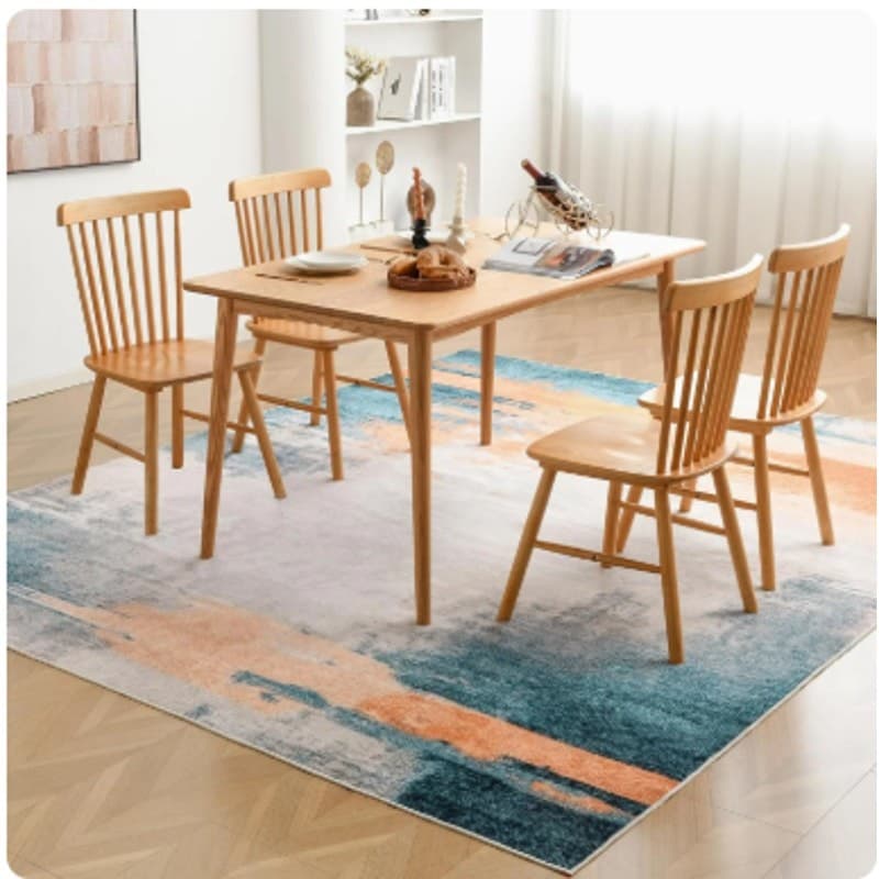 5x7 Washable Area Rug Modern Abstract Non Slip Low Pile Living Room Bedroom - Thumbnail 2