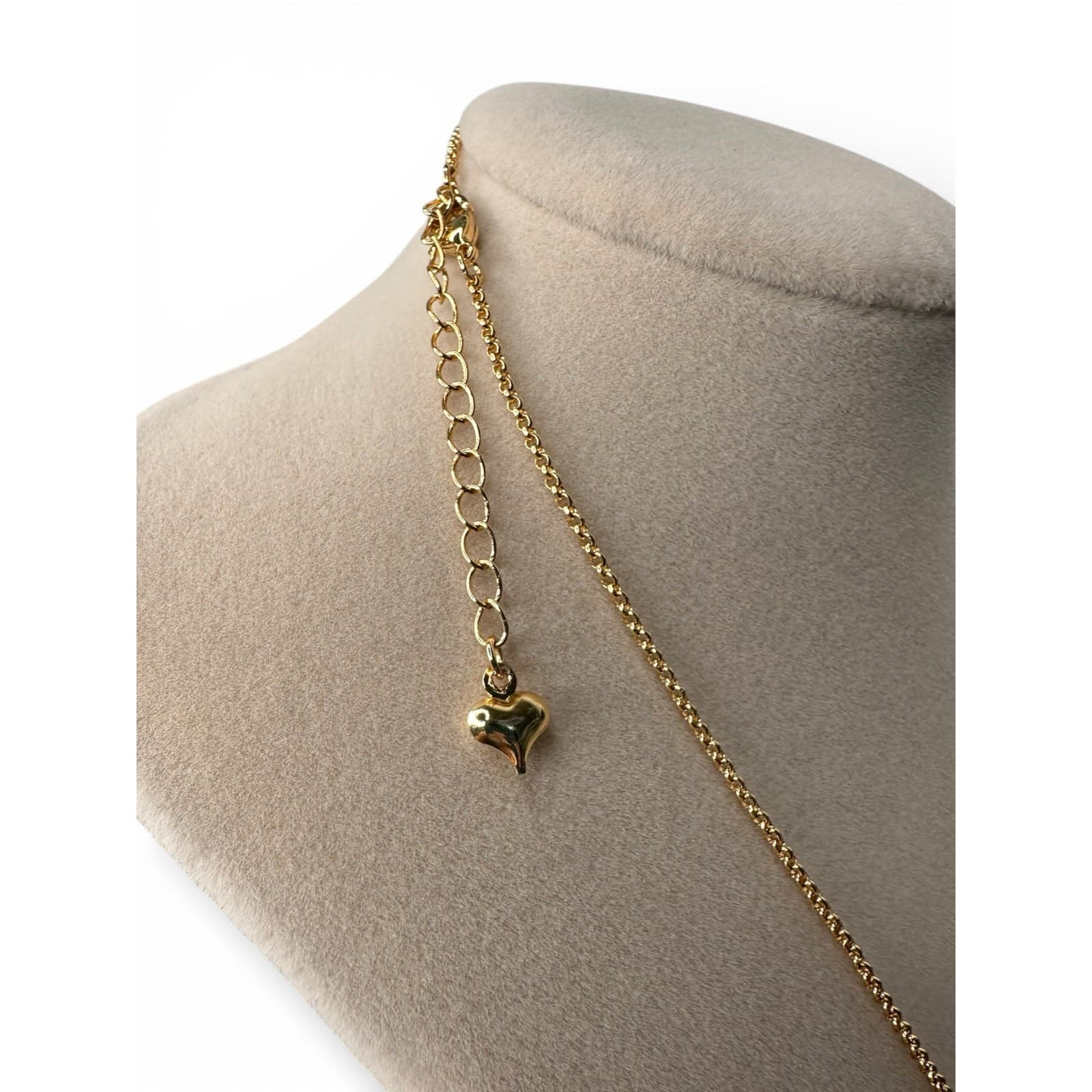 14K Gold Plated Oval Pendant Necklace Cubic Zirconia Pearl Vintage Style - Thumbnail 6