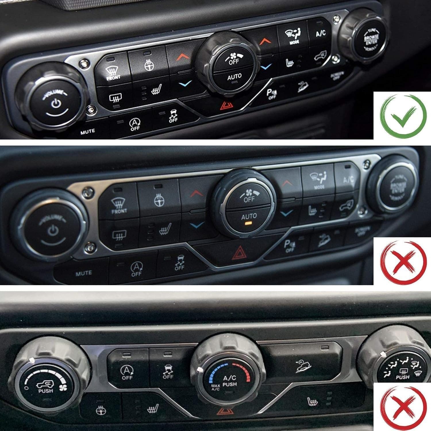 JeCar Orange Interior Switch Knob Covers for Jeep Wrangler JL JLU 2018-2026 - Thumbnail 8