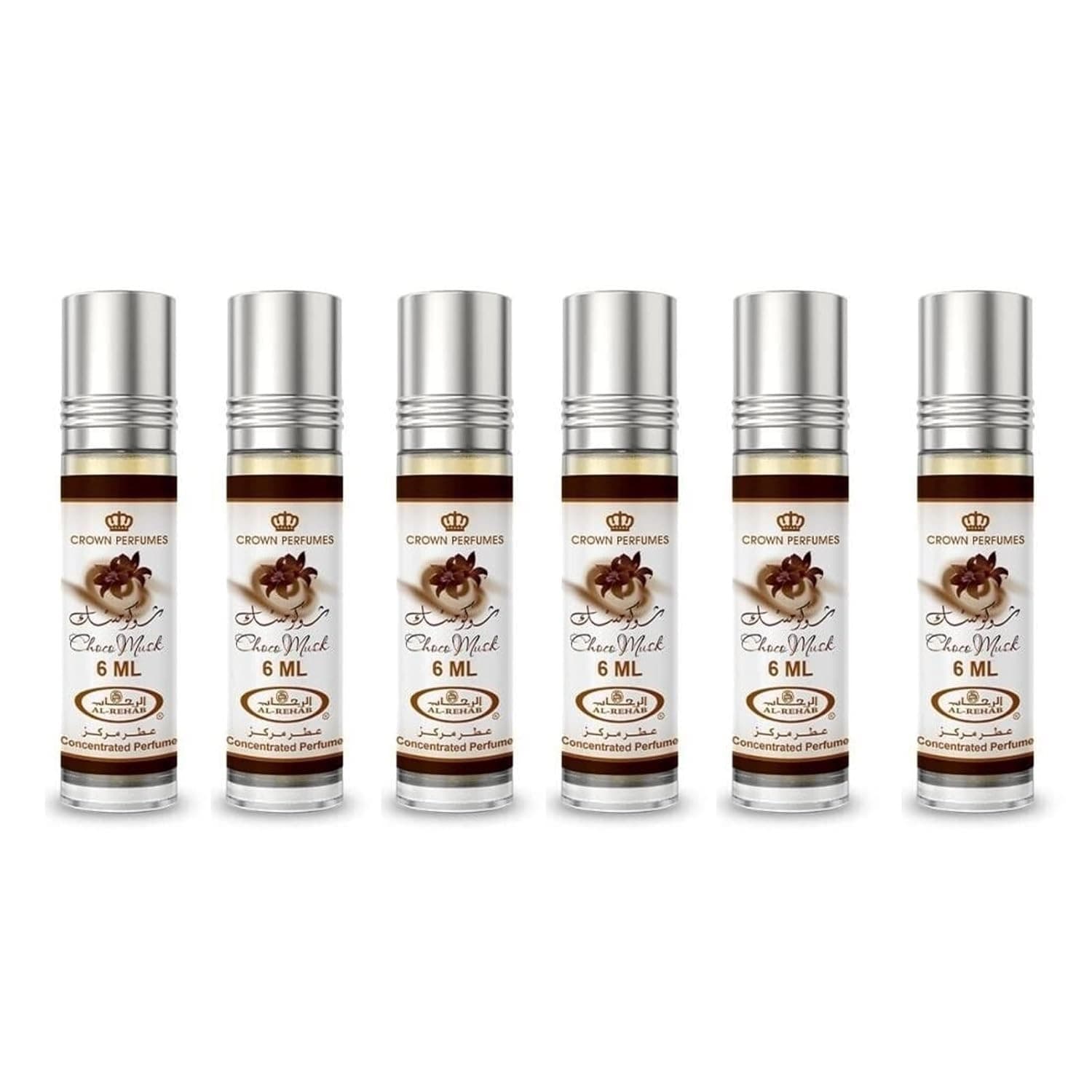 Choco Musk Perfume Oil Roll On 6ml Unisex Fragrance Pack of 6