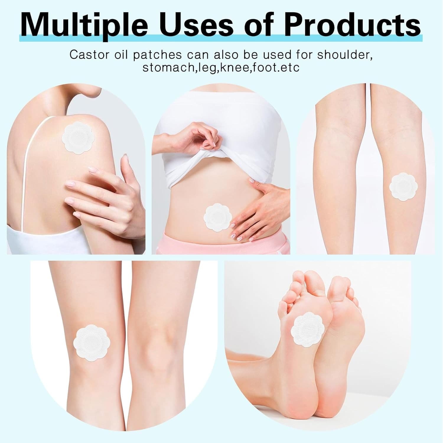 30PCS Castor Oil Patches Belly Button Detox Pads Self Adhesive Disposable - Thumbnail 6