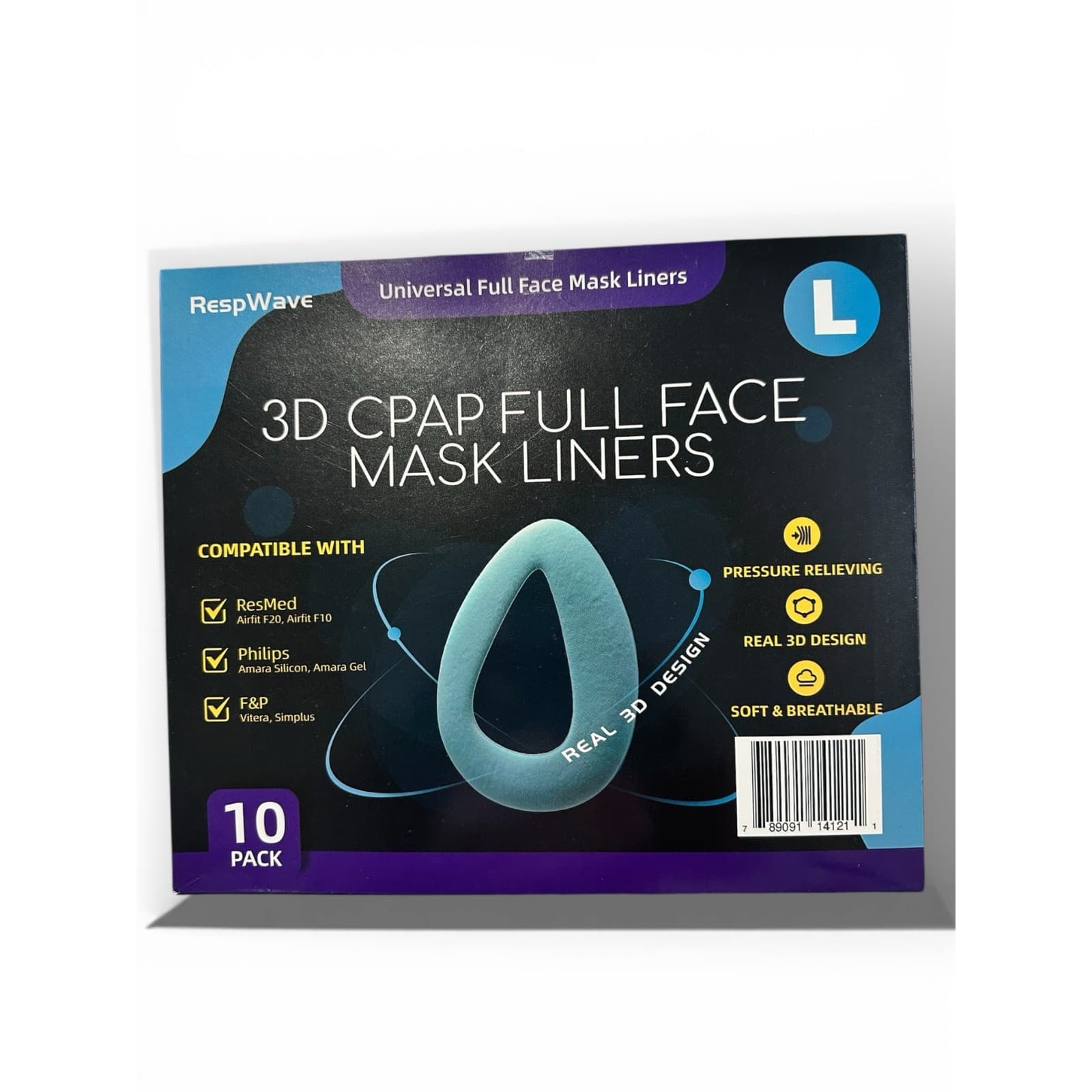 10 Pack CPAP Mask Liners Size L | Fits AirFit F20 F10 Simplus Vitera Masks - Thumbnail 2