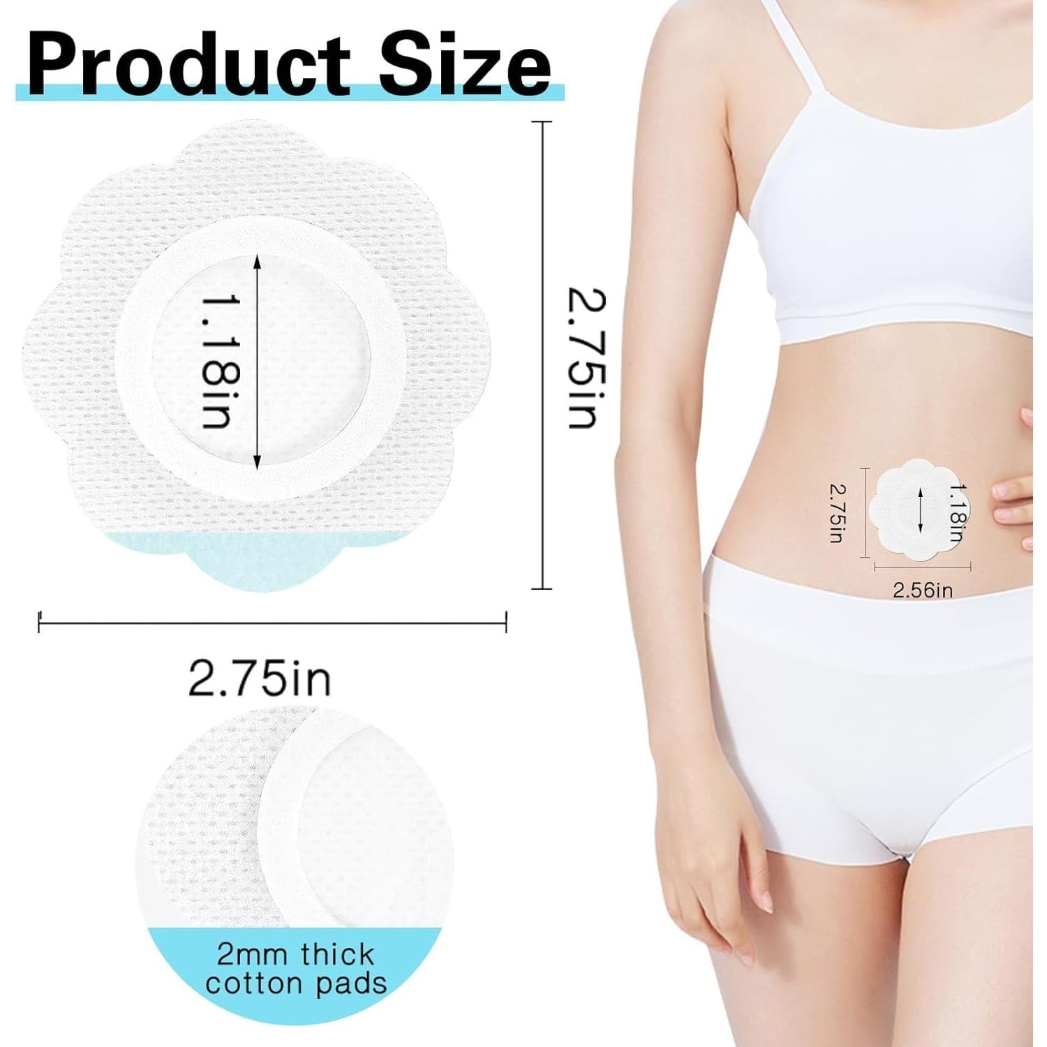 30PCS Castor Oil Patches Belly Button Detox Pads Self Adhesive Disposable - Thumbnail 3